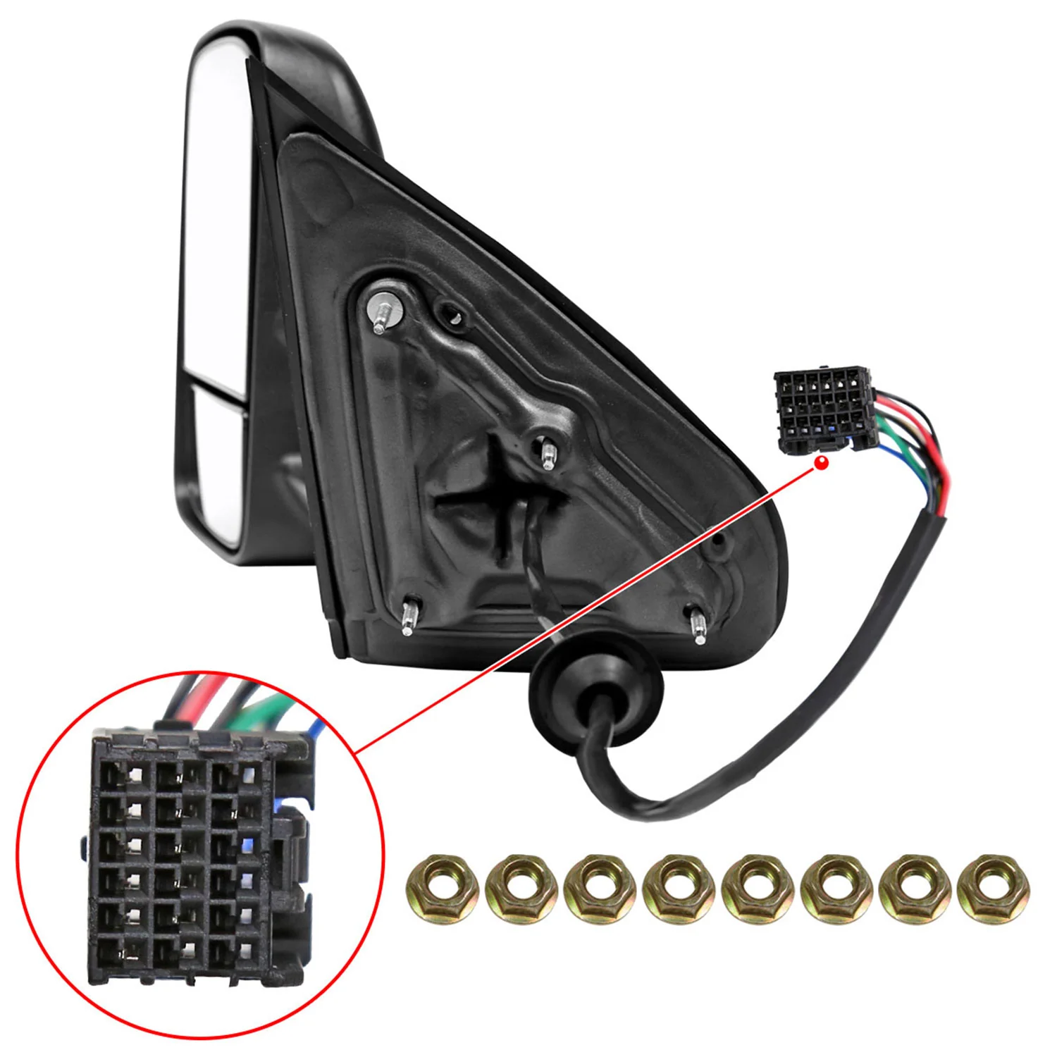 2014-2018 Chevy Silverado/GMC Sierra Heated Manual Towing Mirrors Smoke - Image 7
