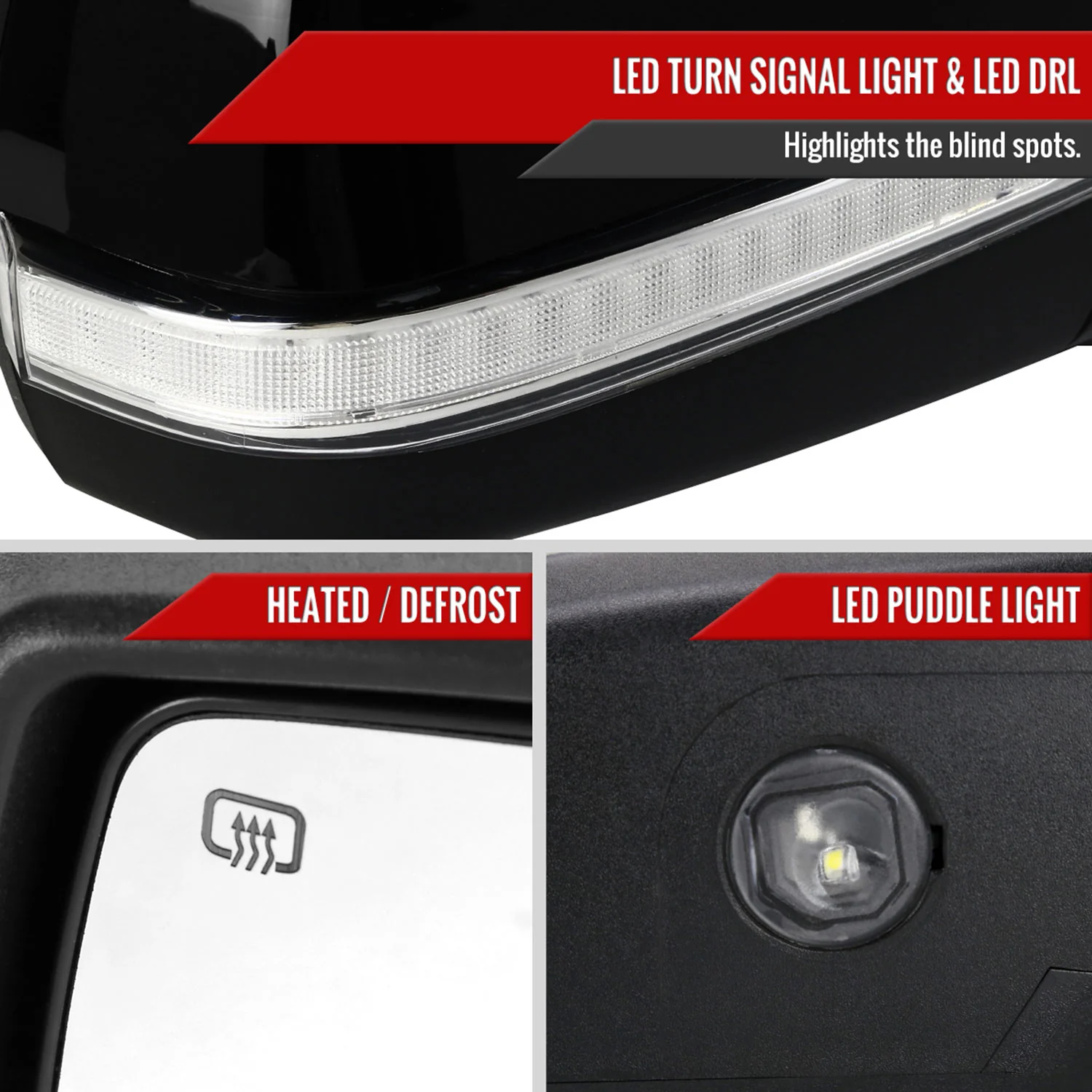 2014-2018 Chevy Silverado/GMC Sierra Manual Fold Heated Side Mirror Passenger - Image 4