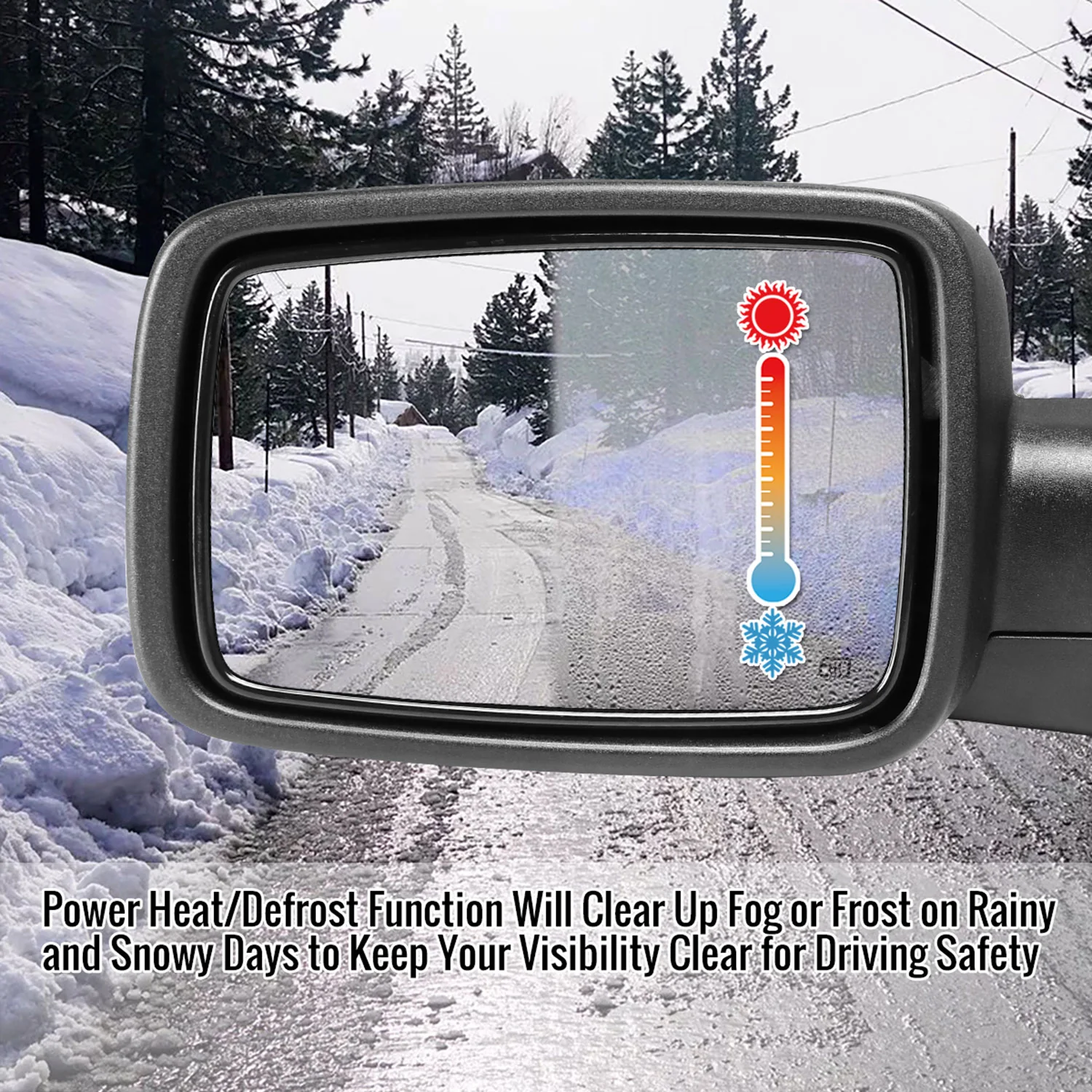 2014-2018 Chevy Silverado/Sierra Chrome Heated Side Mirror &Puddle Driver - Image 10
