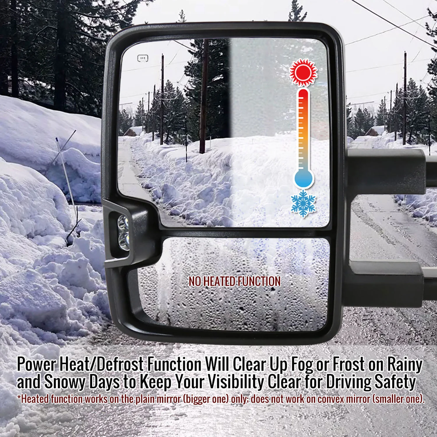 2014-2018 Chevy Silverado/ Sierra Folding Heated &Manual Chrome Towing Mirrors - Image 8