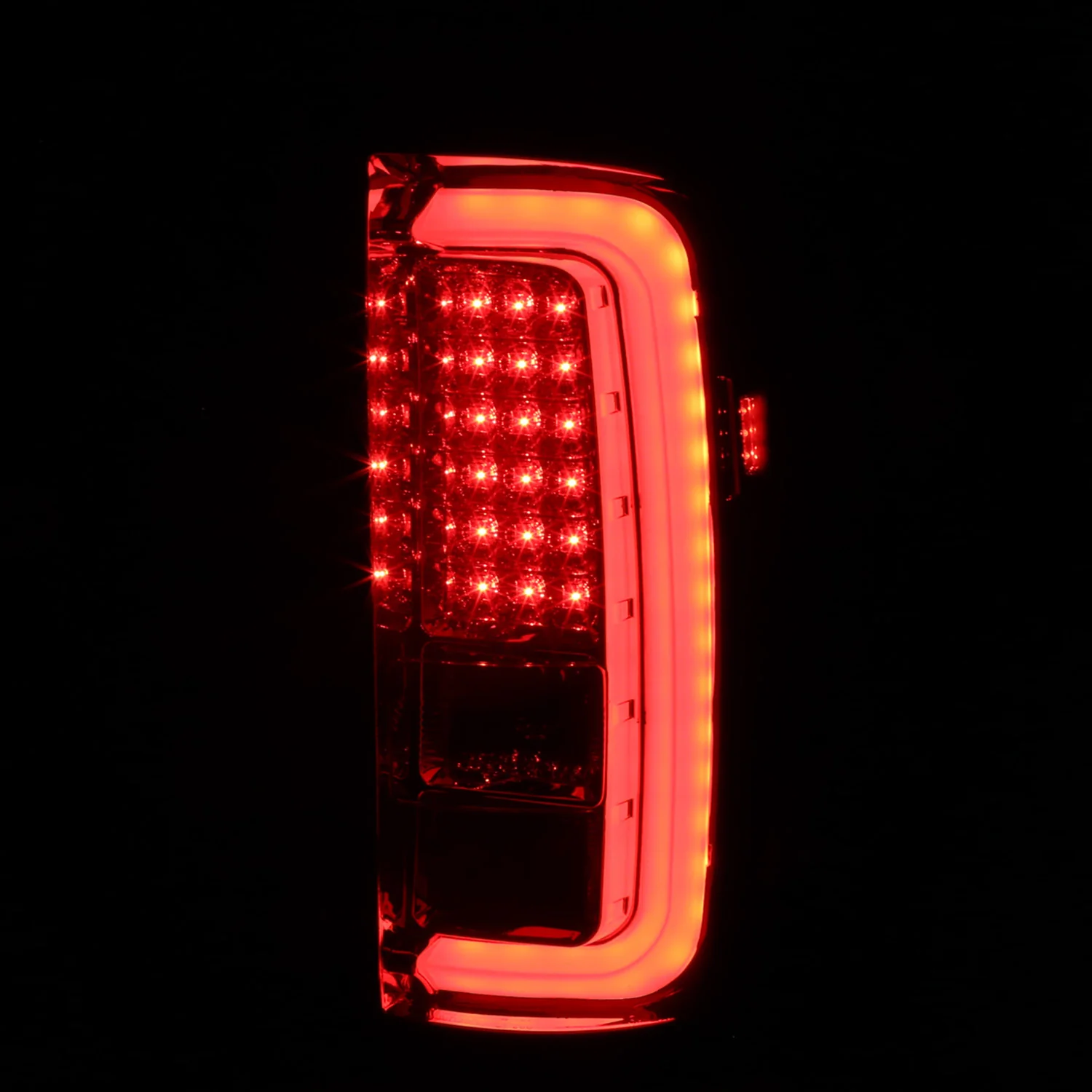 2014-2018 GMC Sierra 1500/2500HD/3500HD LED Tail Lights Chrome/Red Smoke Lens - Image 2