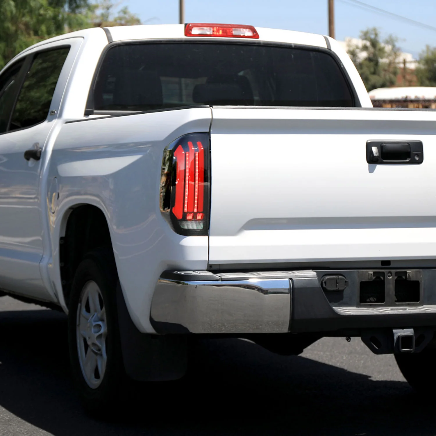 2014-2021 Toyota Tundra Facelift Full LED Tail Lights Turn Signal Jet Black - Image 10