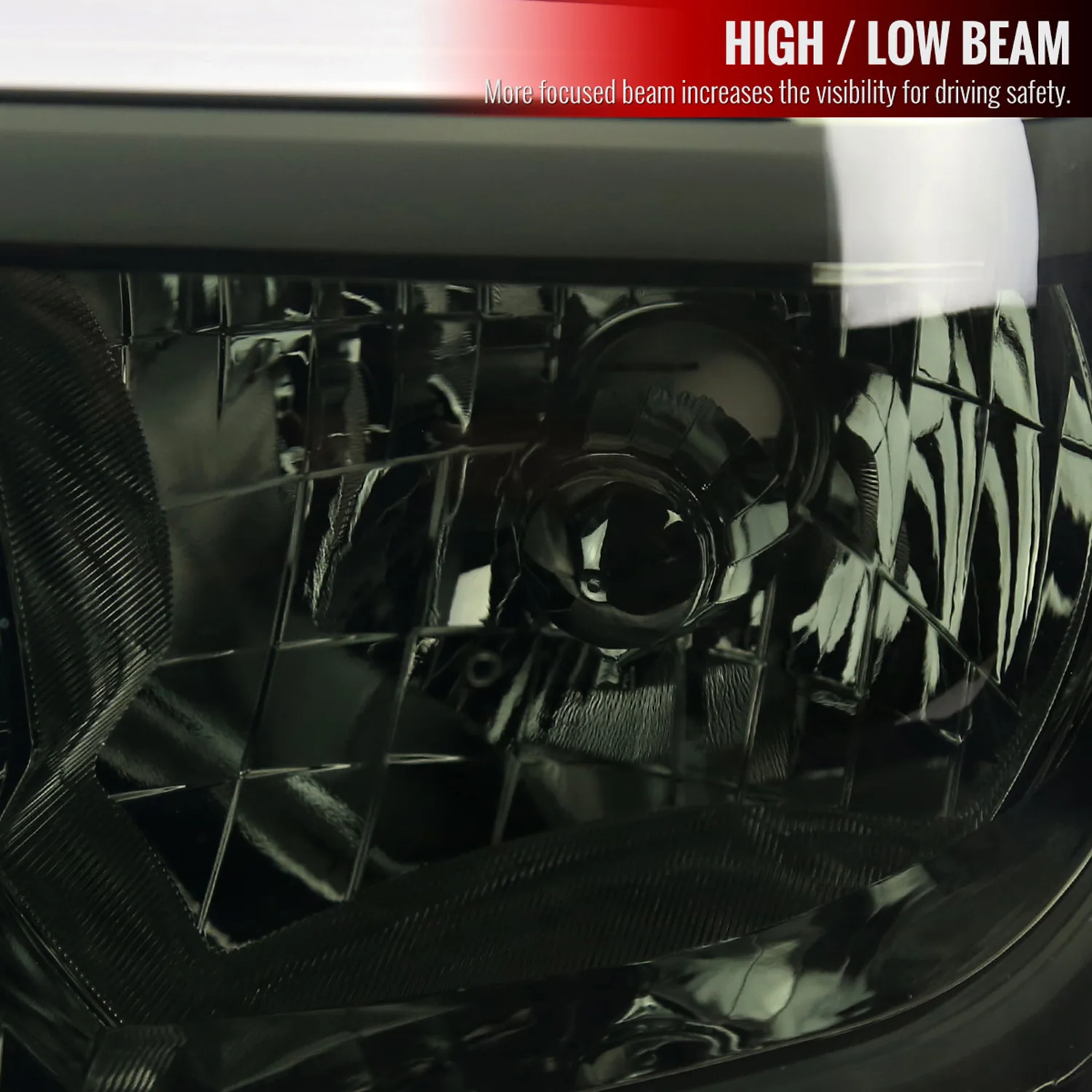 2014-2021 Toyota Tundra LED Bar Factory Style Headlights Chrome/Smoke Lens - Image 3