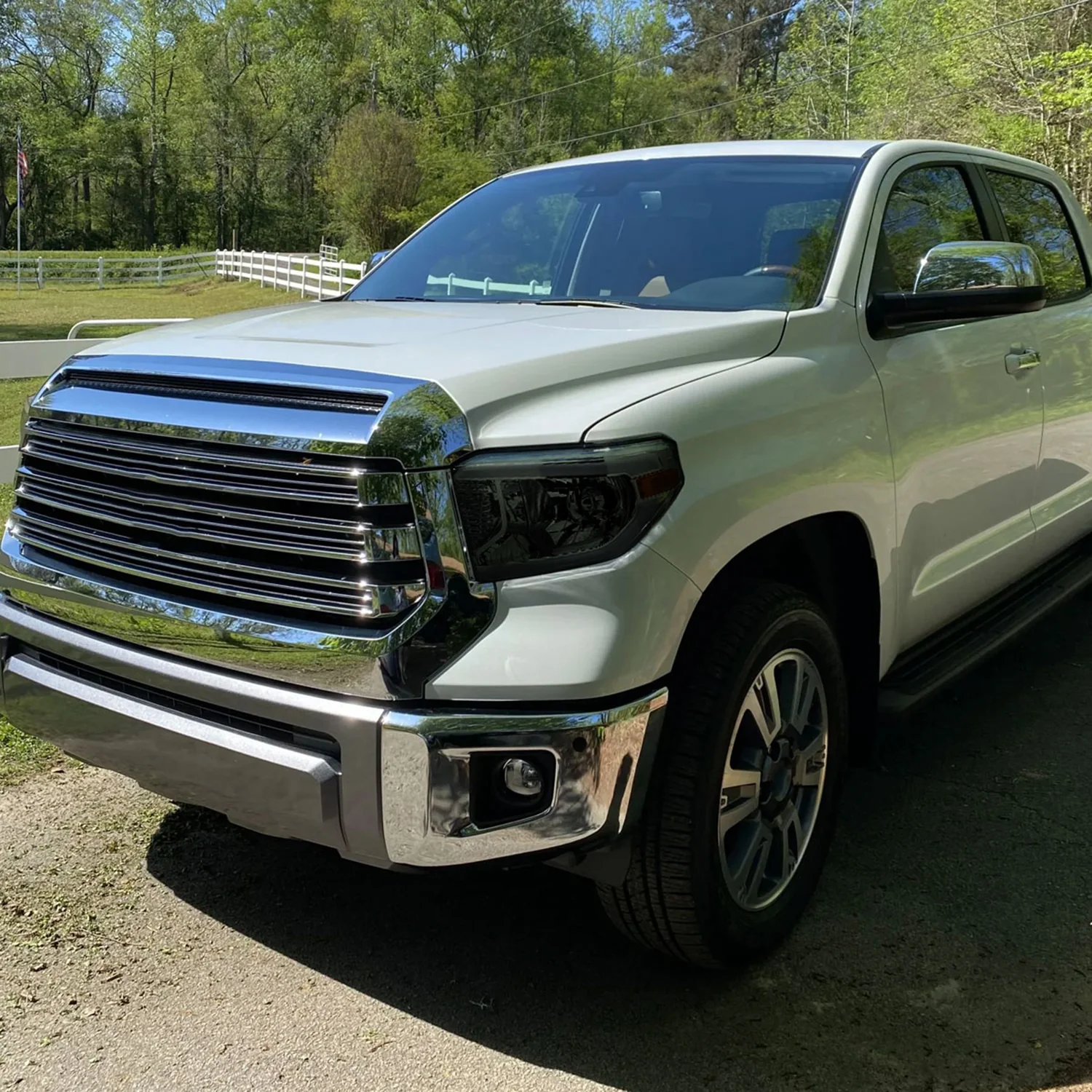 2014-2021 Toyota Tundra LED Bar Factory Style Headlights Chrome/Smoke Lens - Image 9