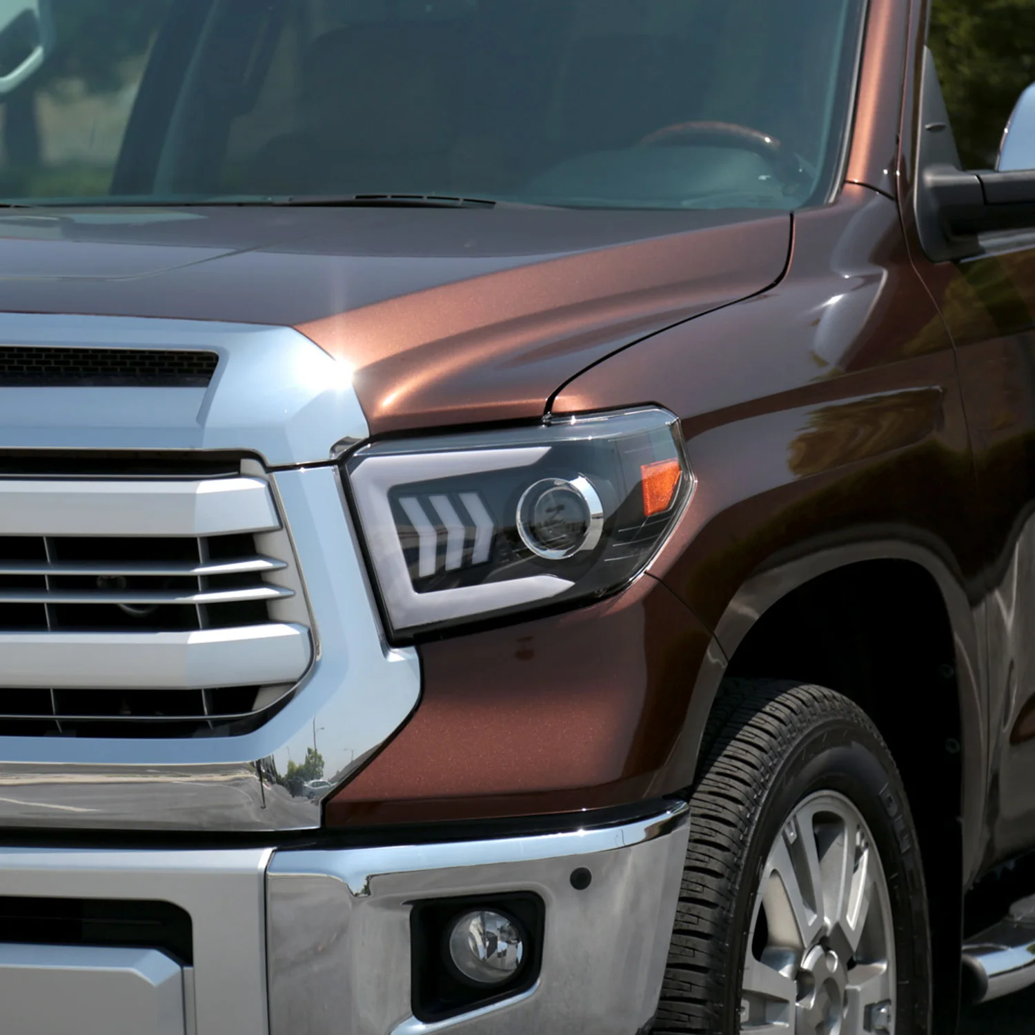 2014-2021 Toyota Tundra LED CBar Projector Headlights Arrow Turn Signals Black - Image 10