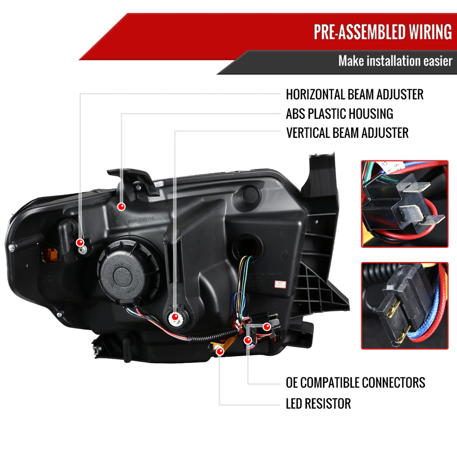 2014-2021 Toyota Tundra LED CBar Projector Headlights LED Signal Lights Smoke - Image 7