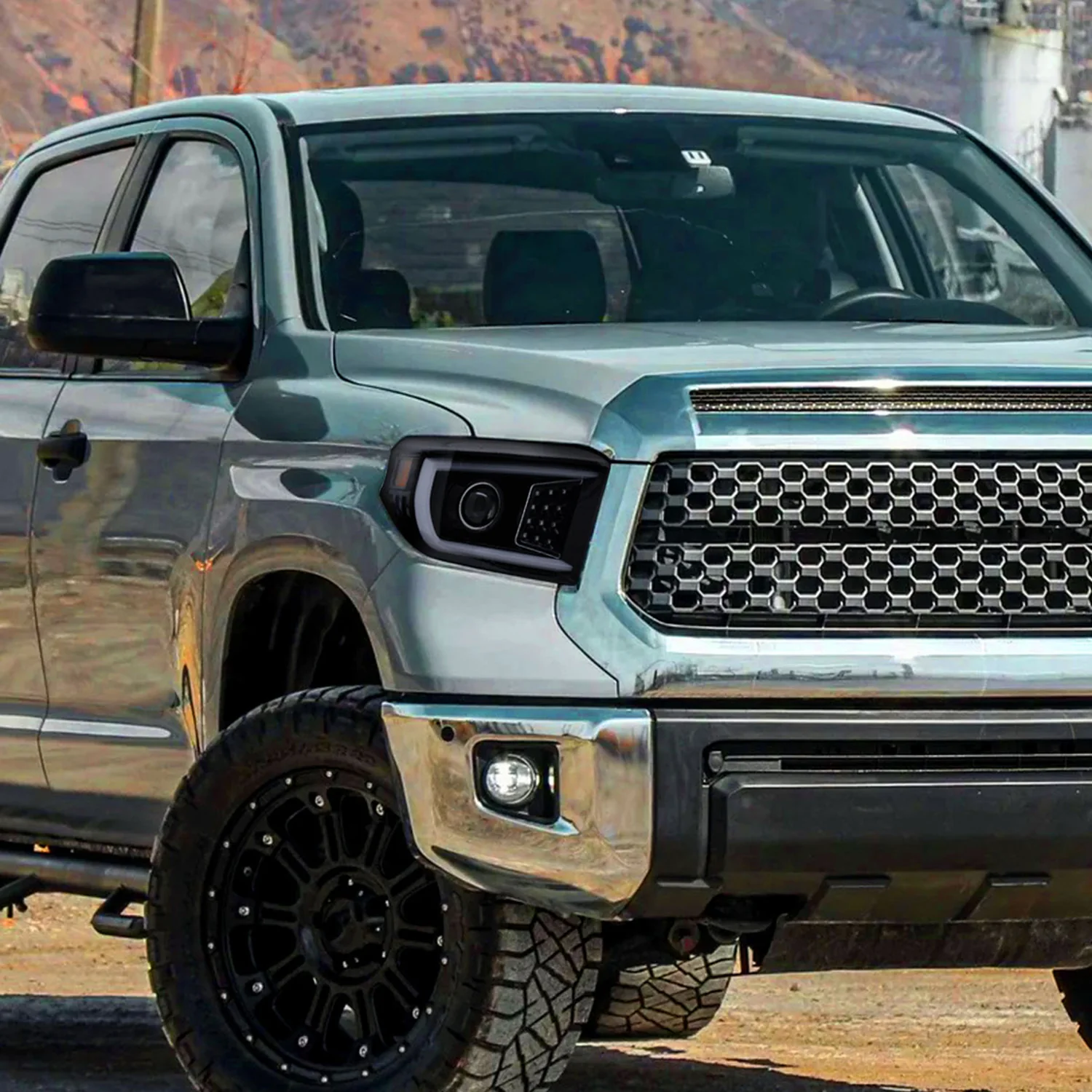 2014-2021 Toyota Tundra LED CBar Projector Headlights Turn Signal Lights Smoke - Image 10