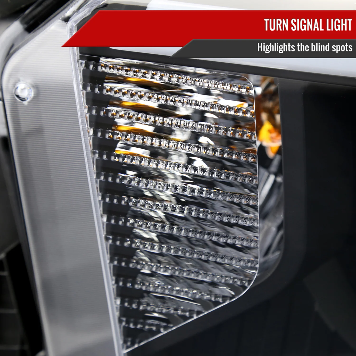 2014-2021 Toyota Tundra LED Turn Signal LED Bar Projector Headlights Black - Image 5