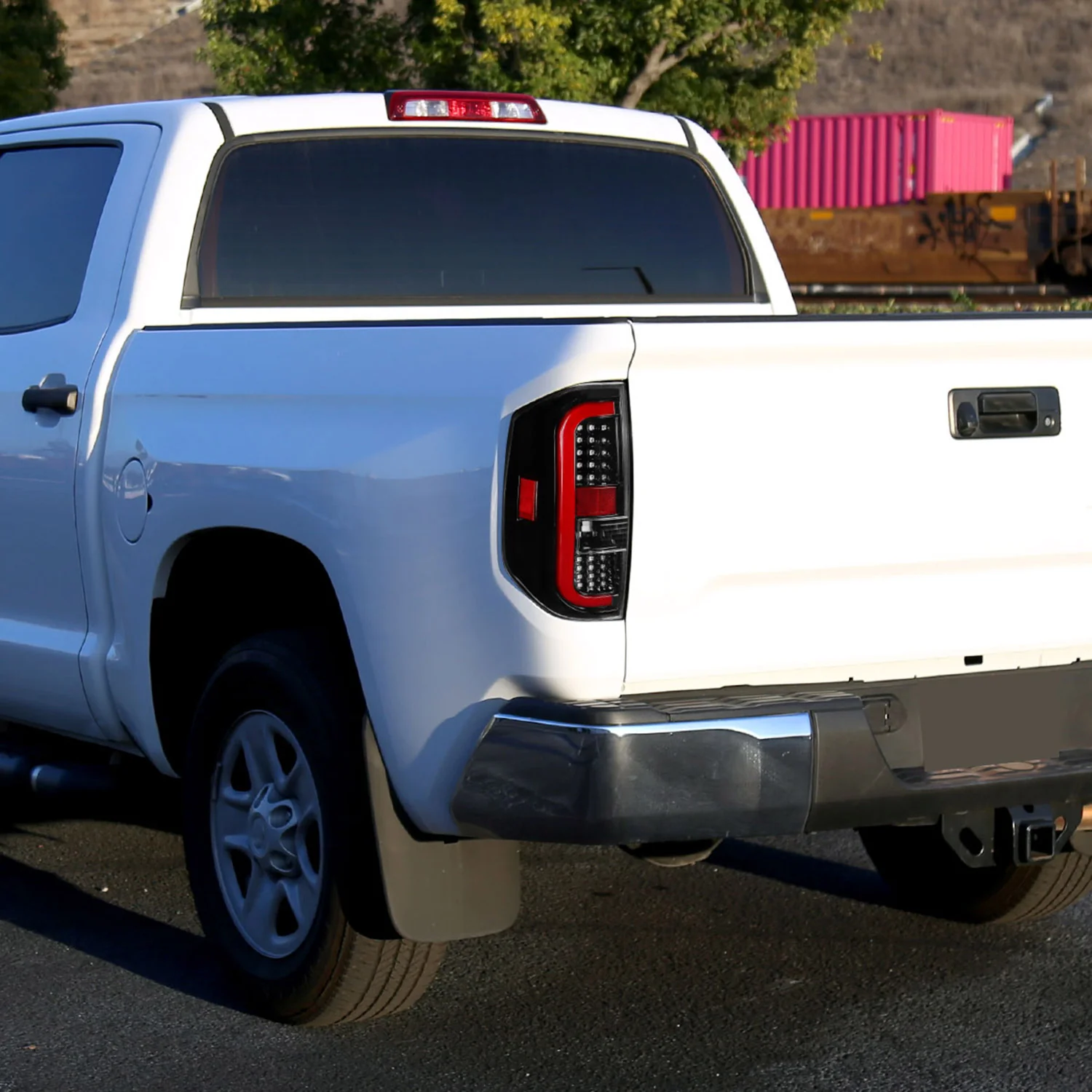 2014-2021 Toyota Tundra Sequential LED Tail Lights Jet Black/Clear Lens - Image 9