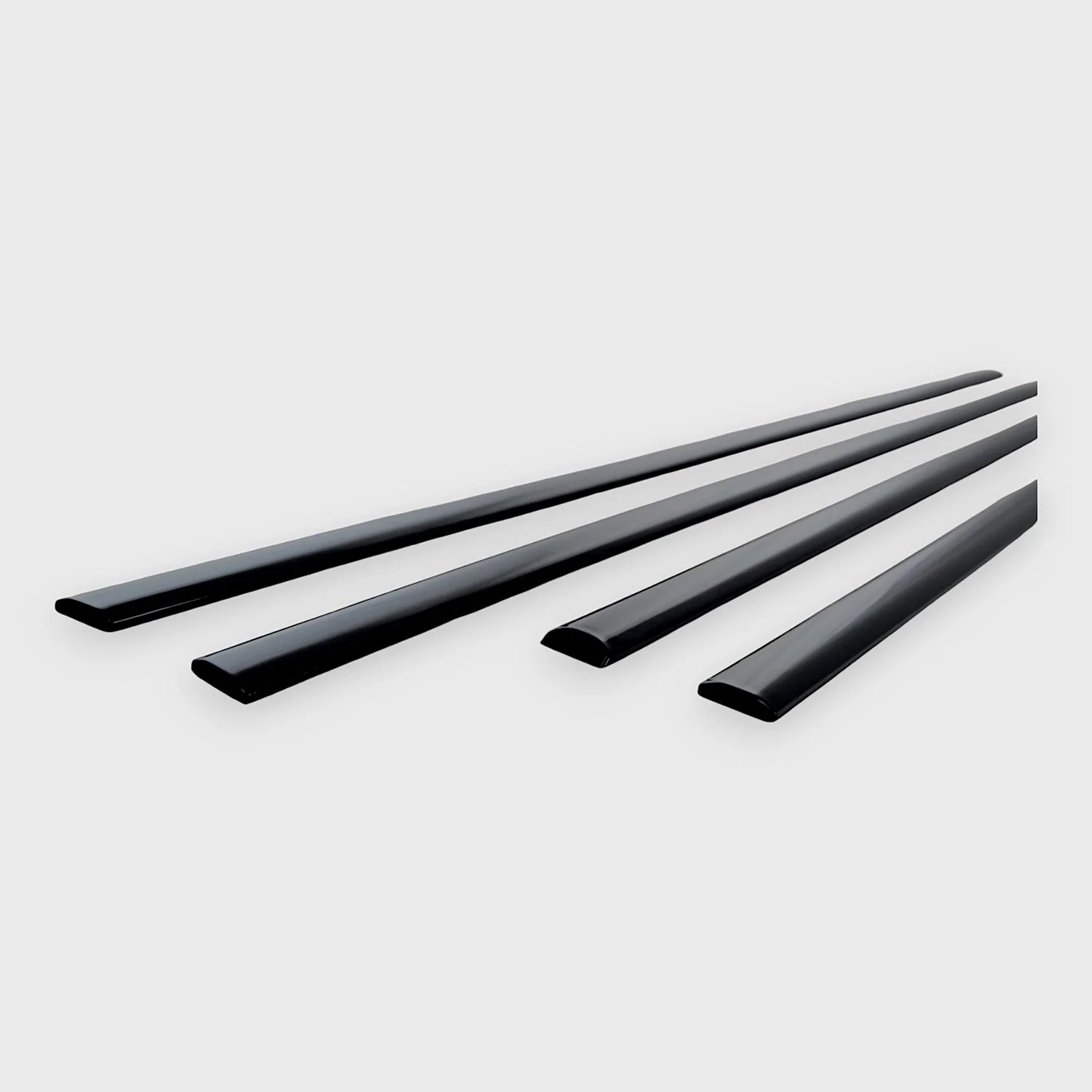 2014-2025 Chevrolet Silverado 1500 Side Door Molding Trim Set Gloss Black 4Pcs ABS Plastic - Image 3