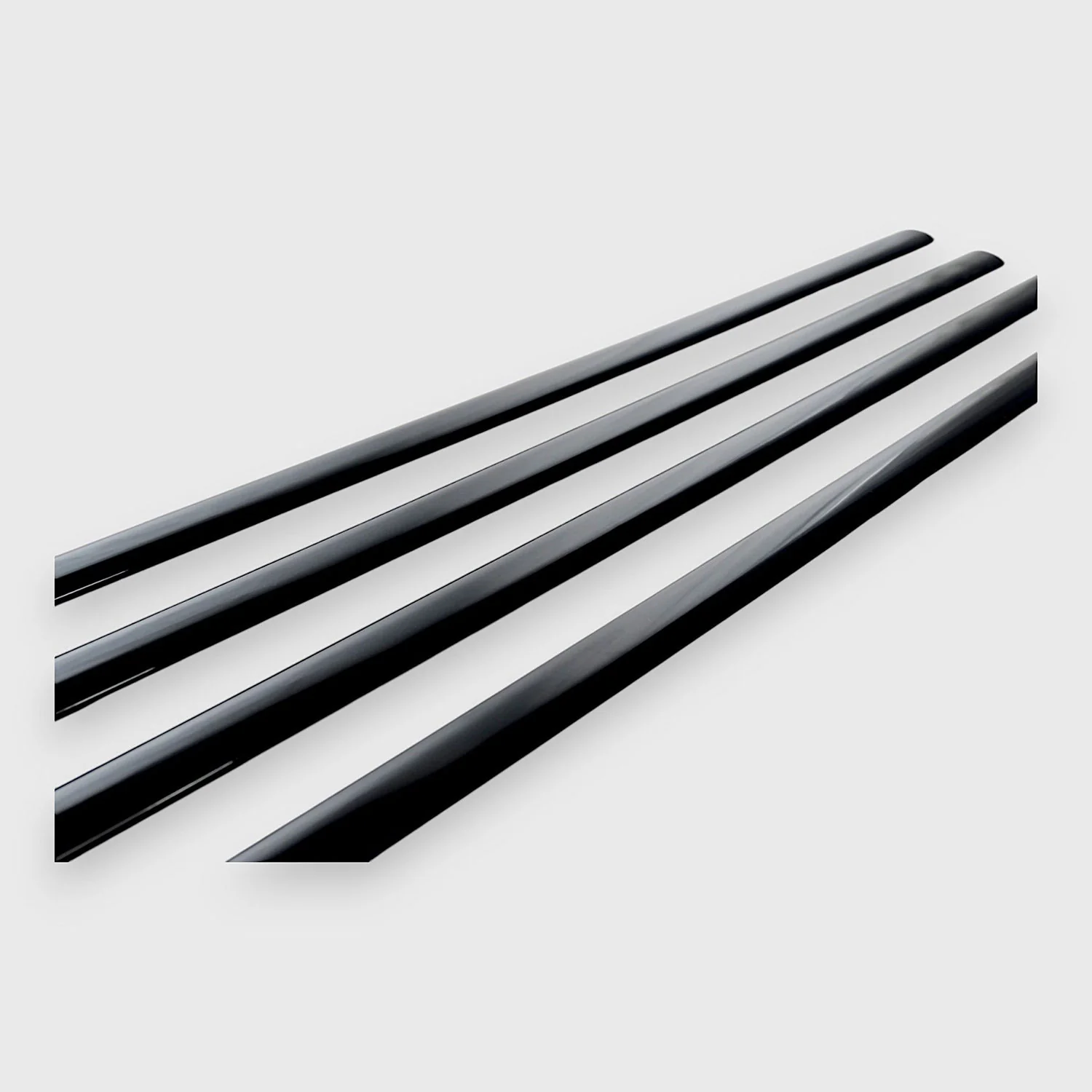 2014-2025 Chevrolet Silverado 1500 Side Door Molding Trim Set Gloss Black 4Pcs ABS Plastic - Image 4