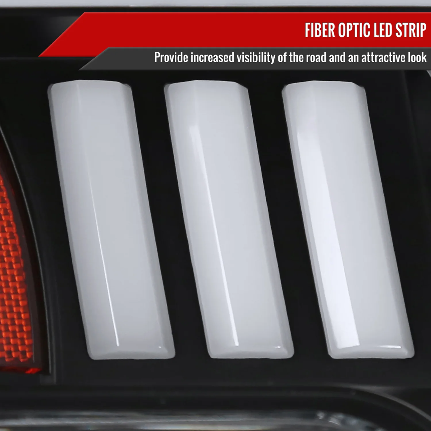 2015-2017 Ford F-150 LED Bar Projector Headlights - RS Matte Black / Clear - Image 5
