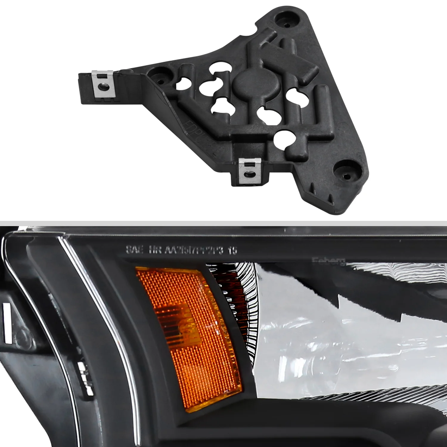 2015-2017 Ford F-150 Replacement Factory Style Headlights Matte Black/Clear - Image 6