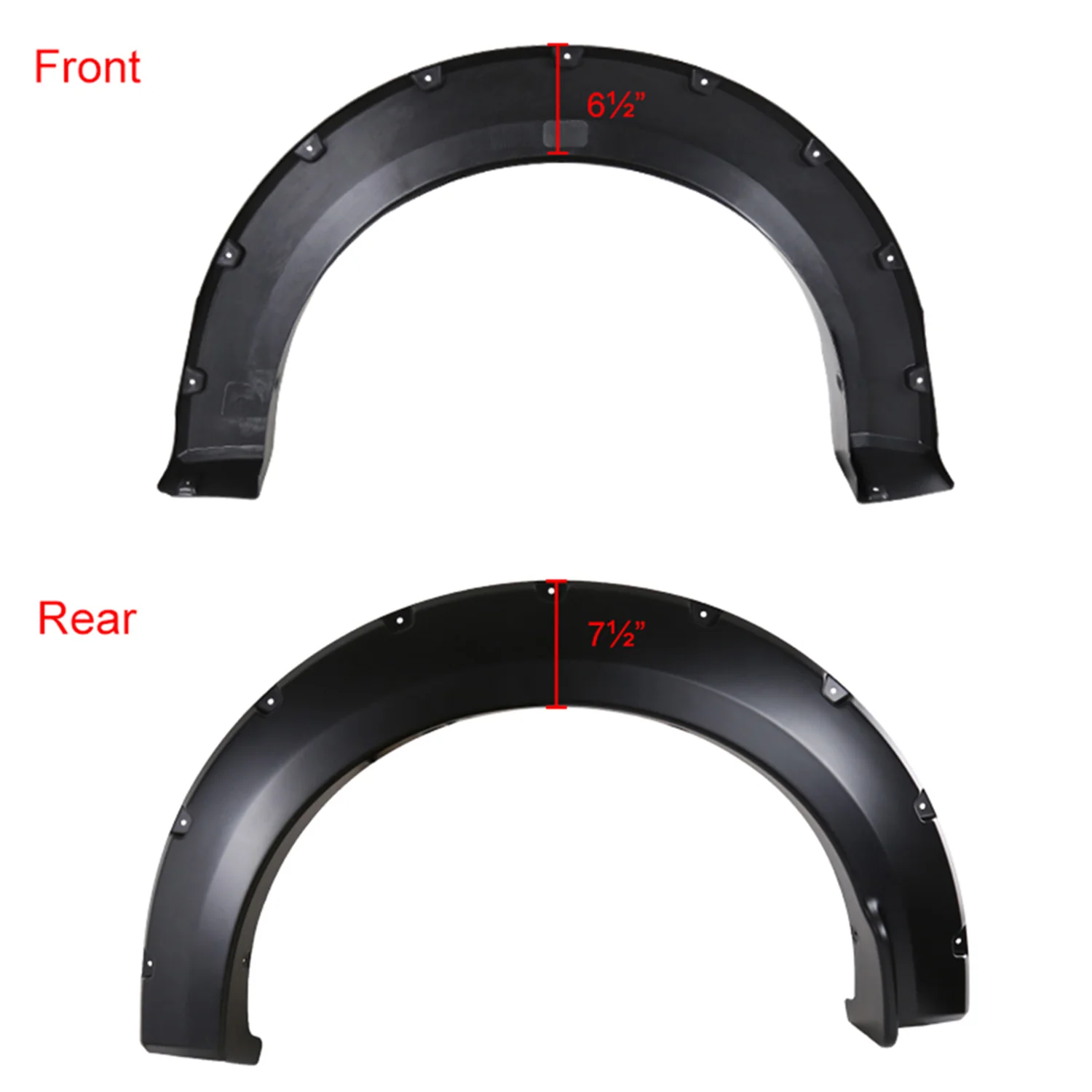 2015-2017 Ford F-150 Styleside Smooth Rivet Style Fender Flares Protector - Image 2