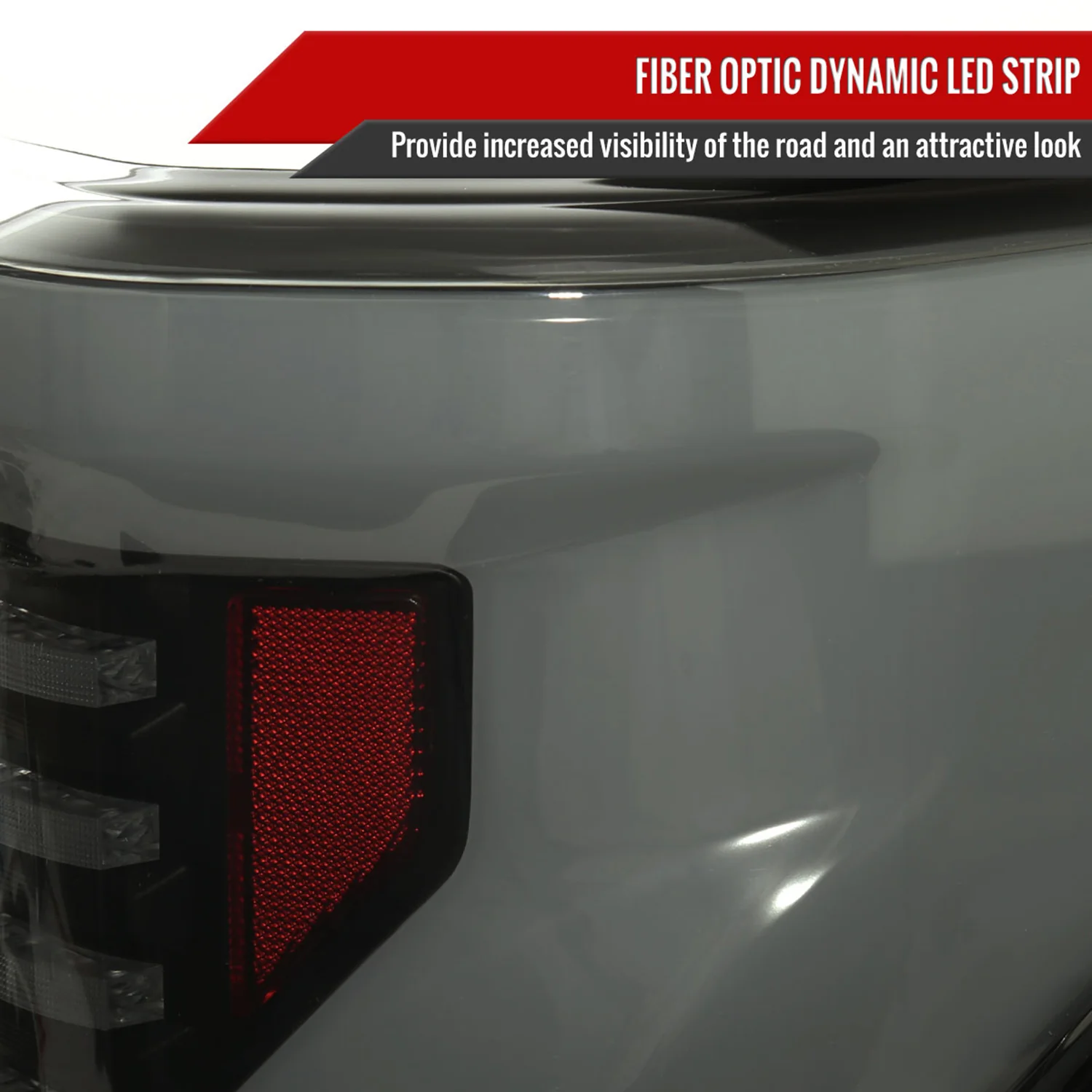 2015-2017 Ford F-150 Turn Signal Animated White LED Bar Tail Light Black/Smoke - Image 4