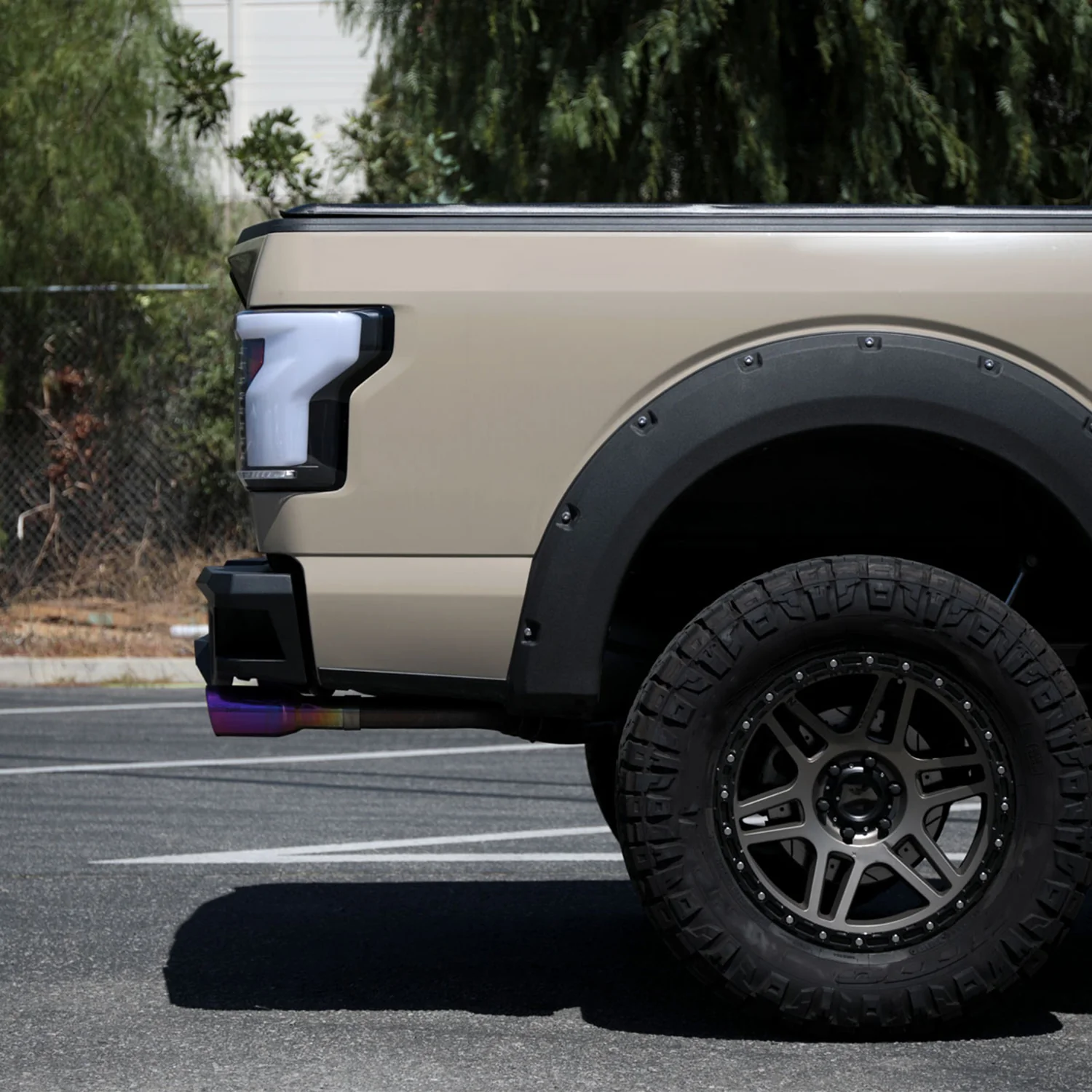 2015-2017 Ford F-150 Turn Signal Animated White LED Bar Tail Lights Matt Black - Image 10