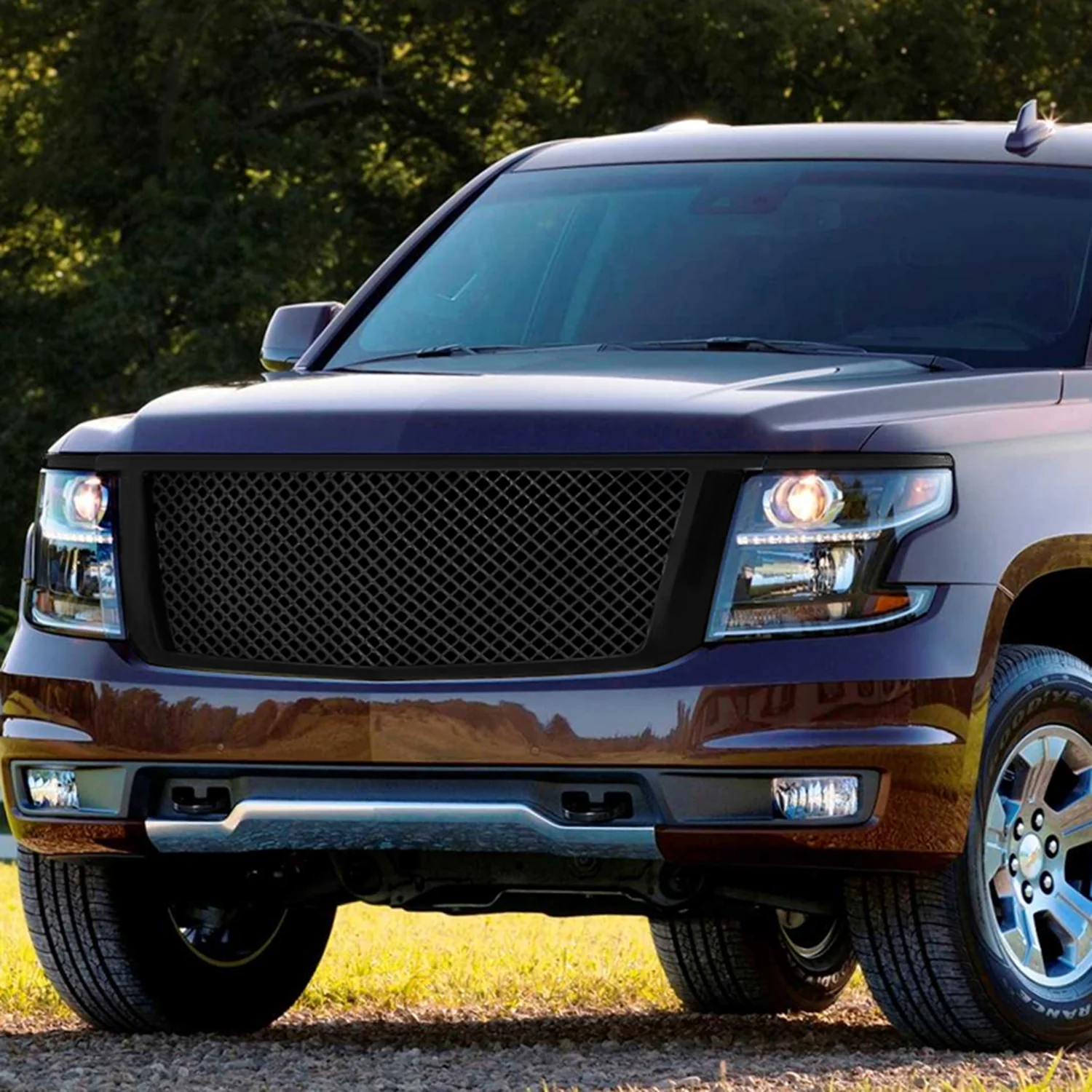 2015-2018 Chevrolet Suburban/Tahoe Glossy Black ABS Mesh Grille - Image 10