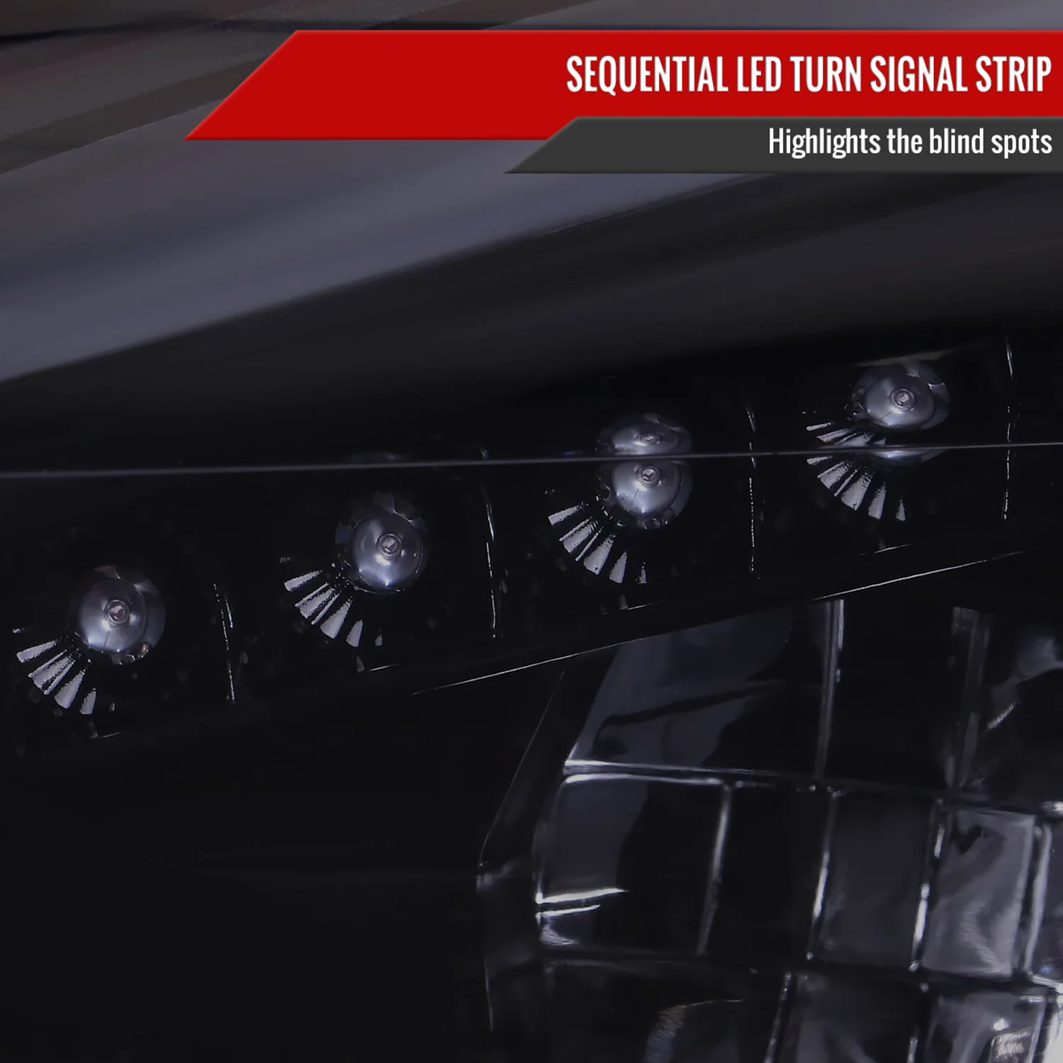 2015-2018 Ford Focus LED Sequential Signal Projector Headlights Black/Smoke - Image 5
