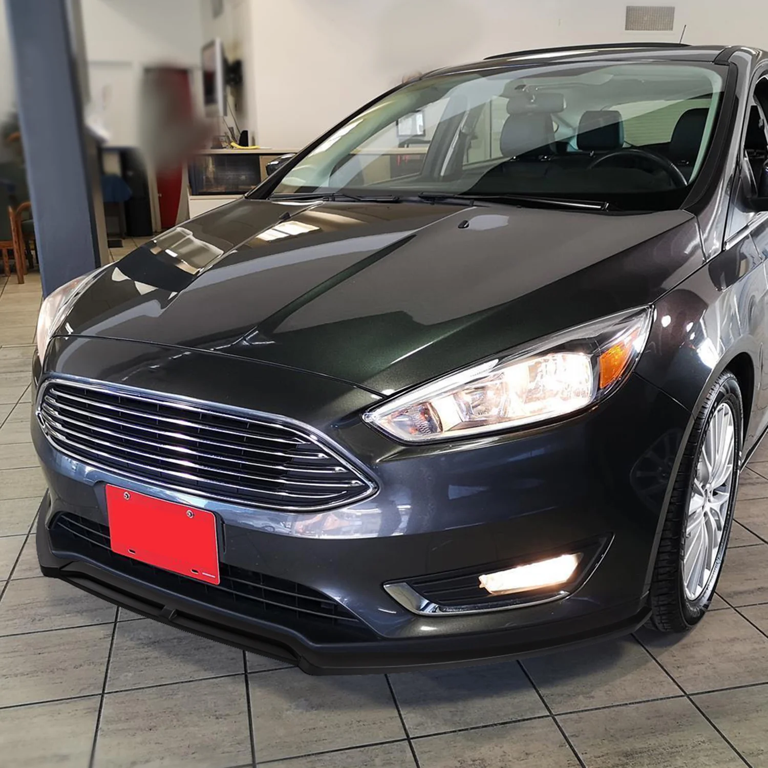 2015-2018 Ford Focus Matte Black Polypropylene 3Pcs Bumper Lip Spoiler - Image 10