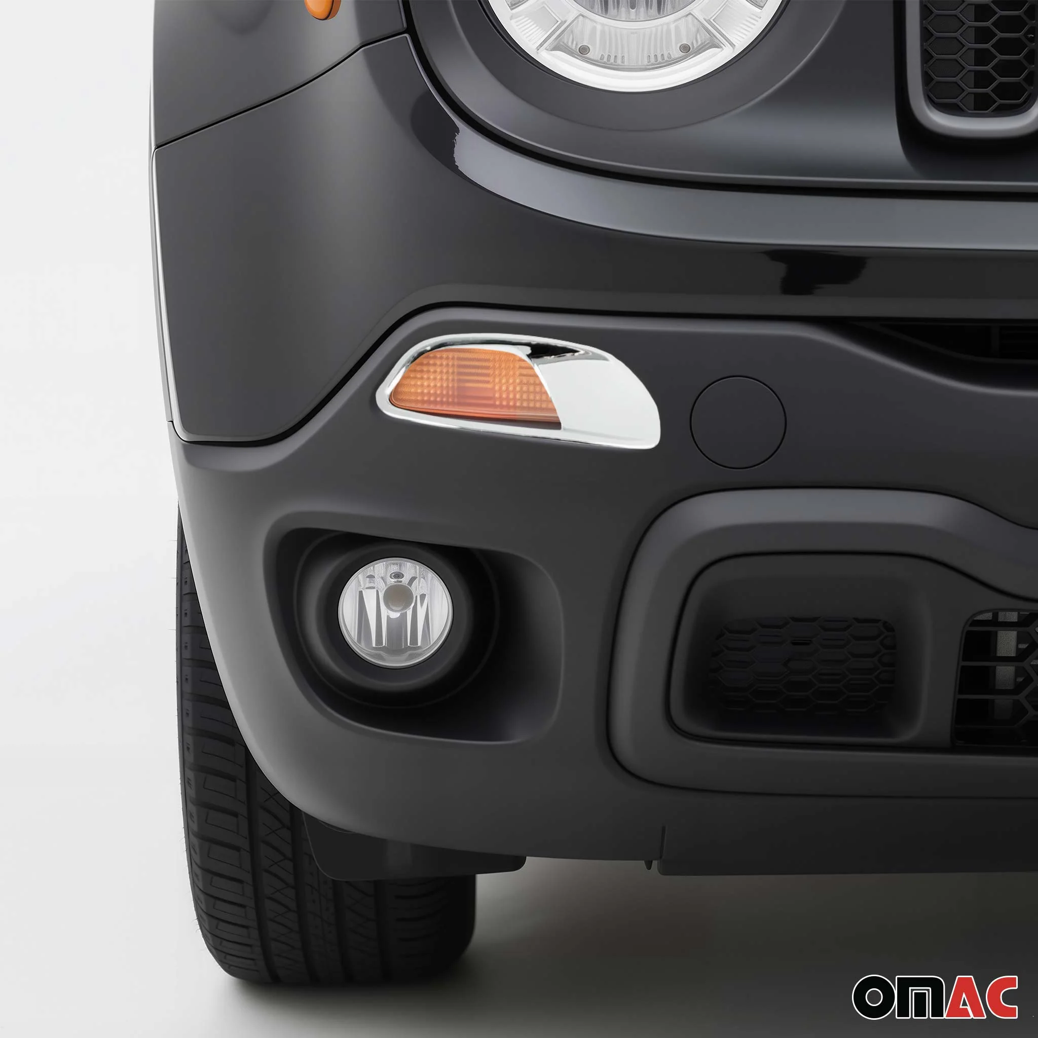 2015-2018 Jeep Renegade Headlight Trim Bottom Chrome ABS 2Pcs - Image 3