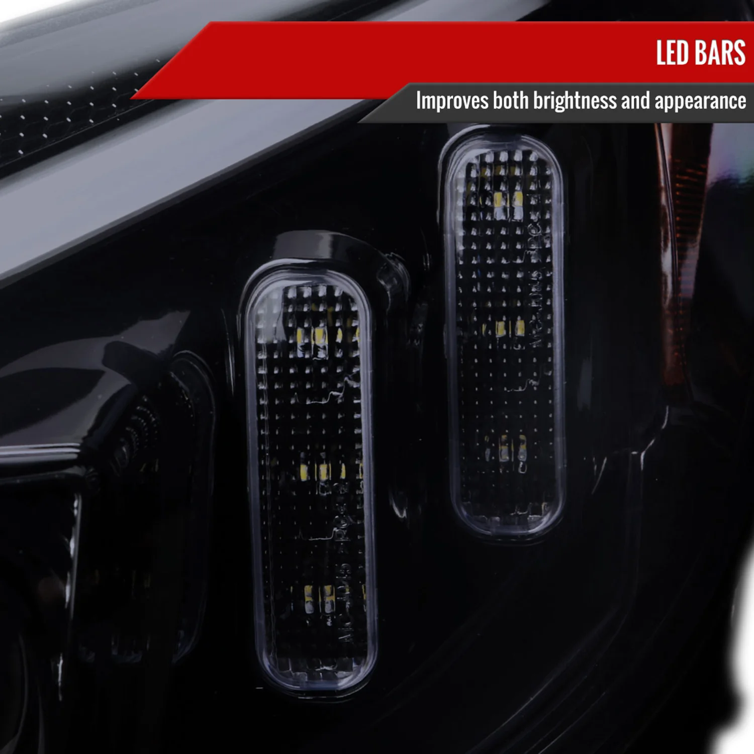 2015-2018 Mercedes-Benz C-Class W205 Signal Headlights Black/Light Smoke - Image 5