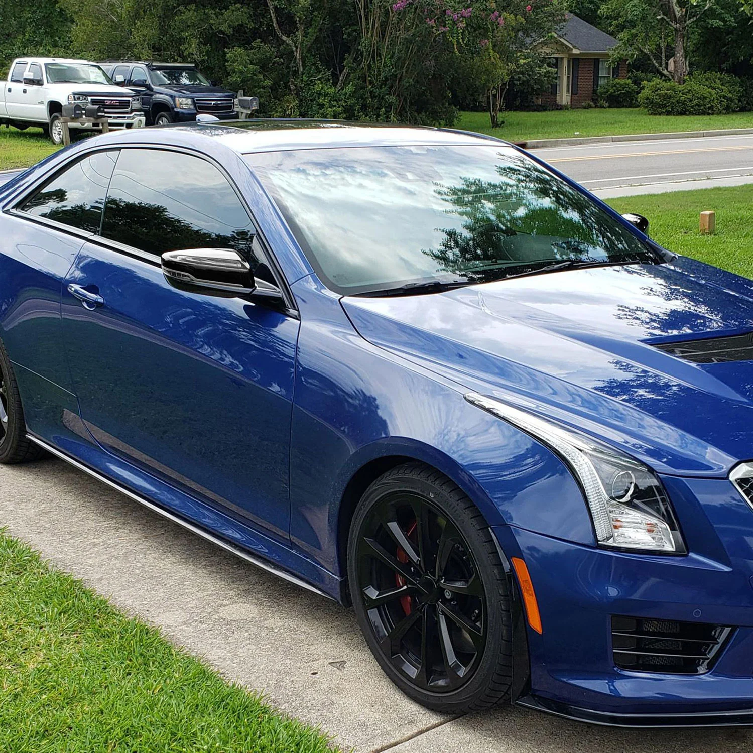 2015-2019 Cadillac ATS / CT6 / CTS Mirror Cover Caps Gloss Black 2Pcs ABS Plastic - Image 5