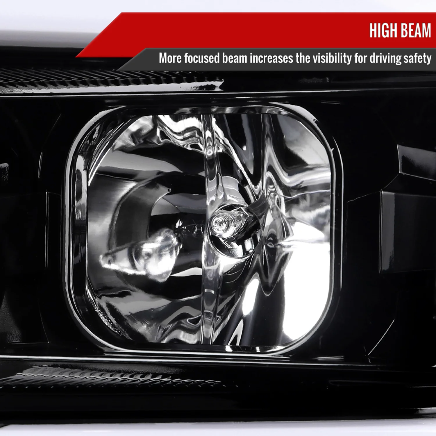 2015-2019 Chevy Silverado 2500HD/3500HD LED Signal Projector Headlights Black - Image 4