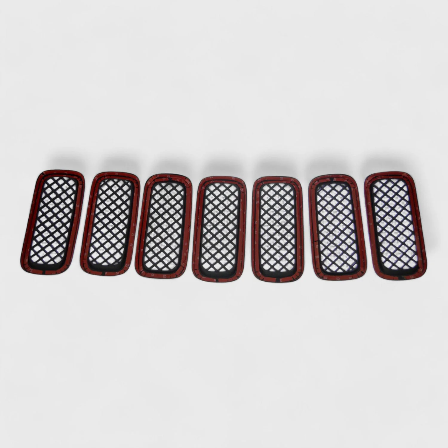 2015-2019 Jeep Renegade Grille Overlay Gloss Black 7Pcs ABS Plastic - Image 3