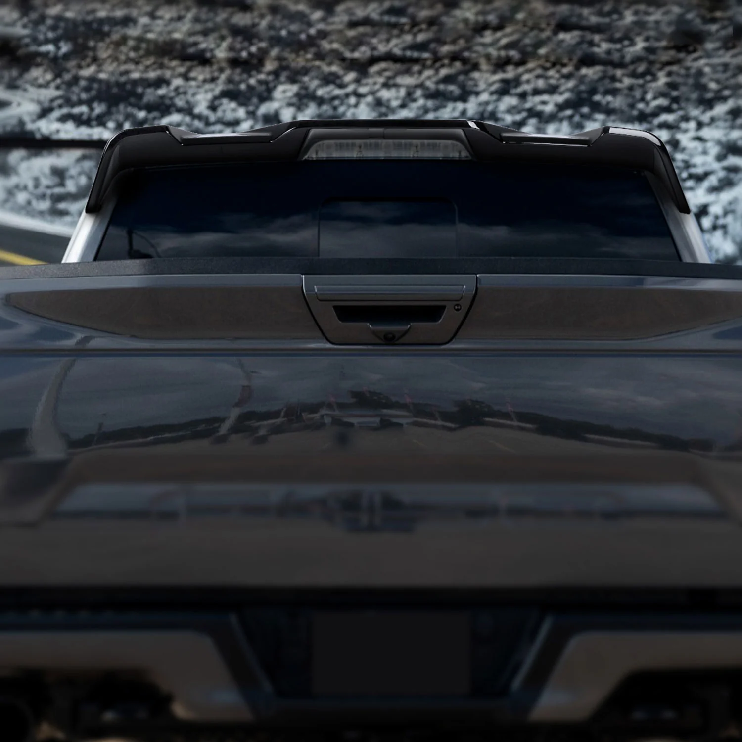2015-2020 Ford F-150 1PC Rear Roof Glossy Black Truck Spoiler Wing - Image 9