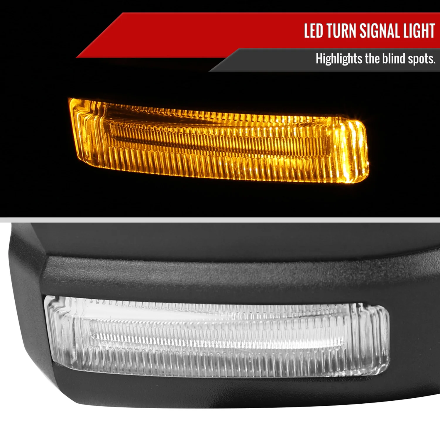 2015-2020 Ford F-150 Black Heated Side Mirror LED Turn Signal Passenger Side - Image 4