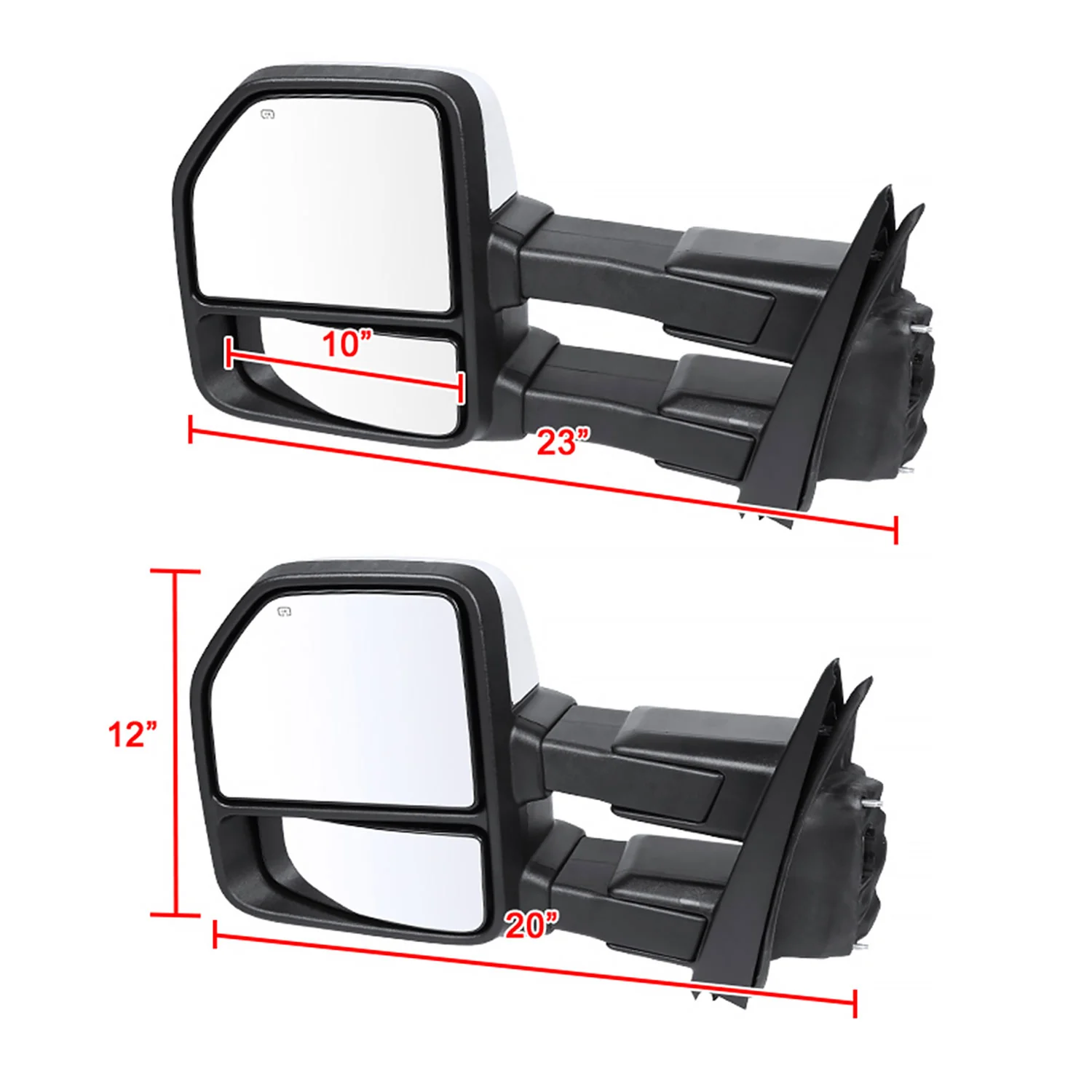 2015-2020 Ford F-150 Heated 8Pin/22Pin Chrome Towing Mirrors & Turn Signal - Image 8