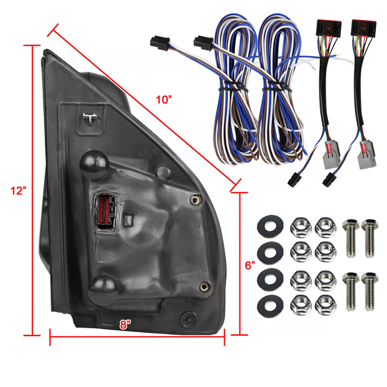 2015-2020 Ford F-150 Heated 8Pin/22Pin Towing Mirrors Smoke & Turn Signal - Image 9