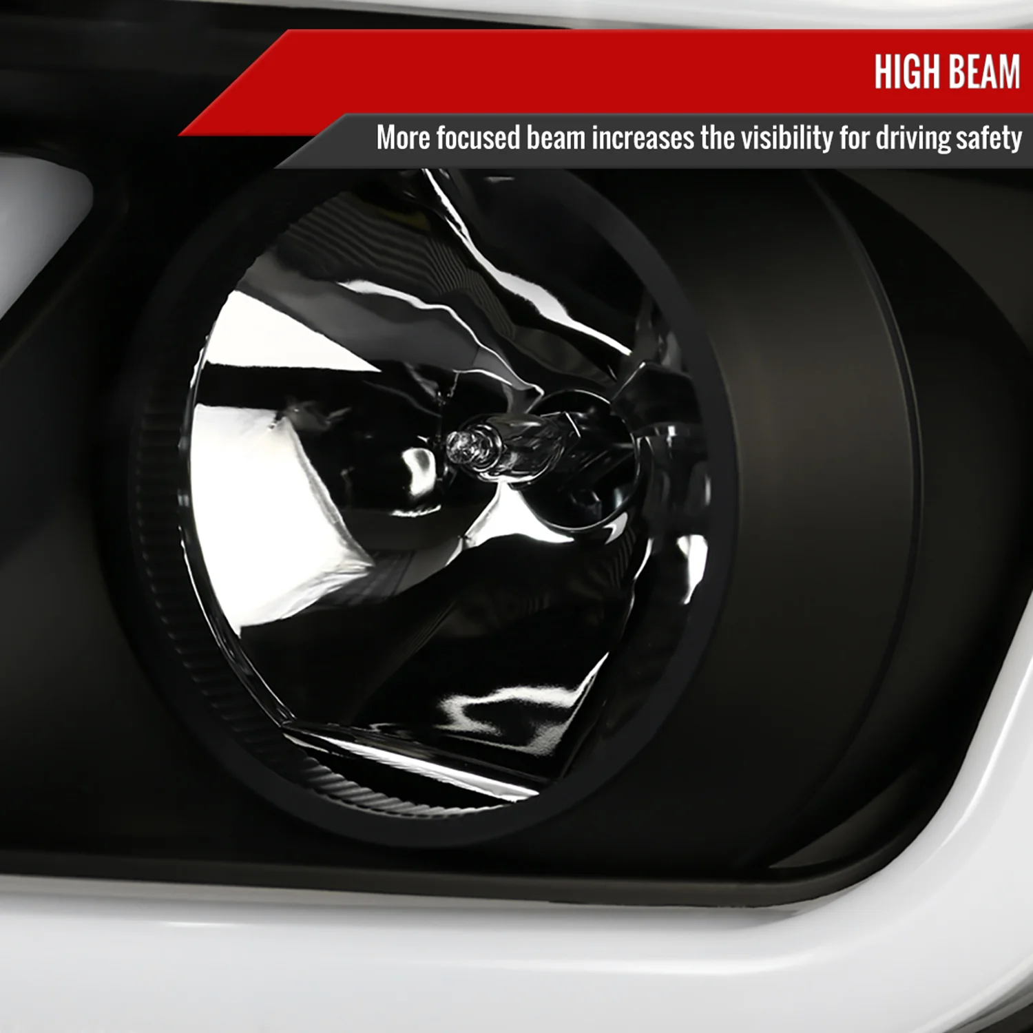 2015-2020 GMC Yukon/Yukon XL LED U-Bar Headlights LED Signal Lights Black - Image 5