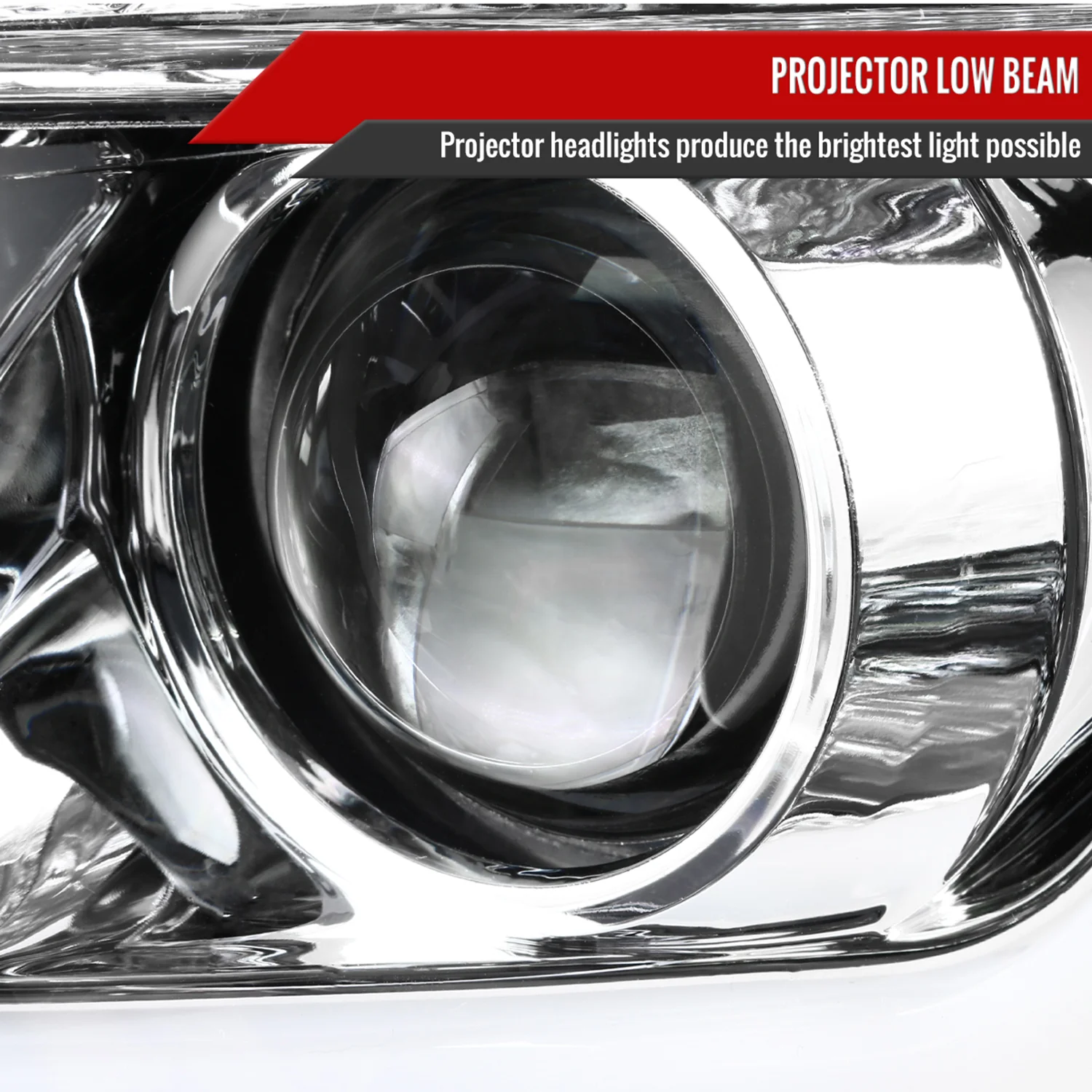 2015-2020 GMC Yukon/Yukon XL LED U-Bar Projector Headlights Chrome/Clear Lens - Image 4