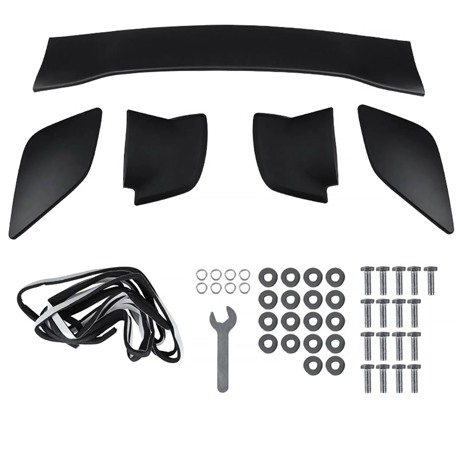 2015-2021 Subaru WRX/STI Matt Black ABS Factory STI 5PC Rear Spoiler Wing - Image 9