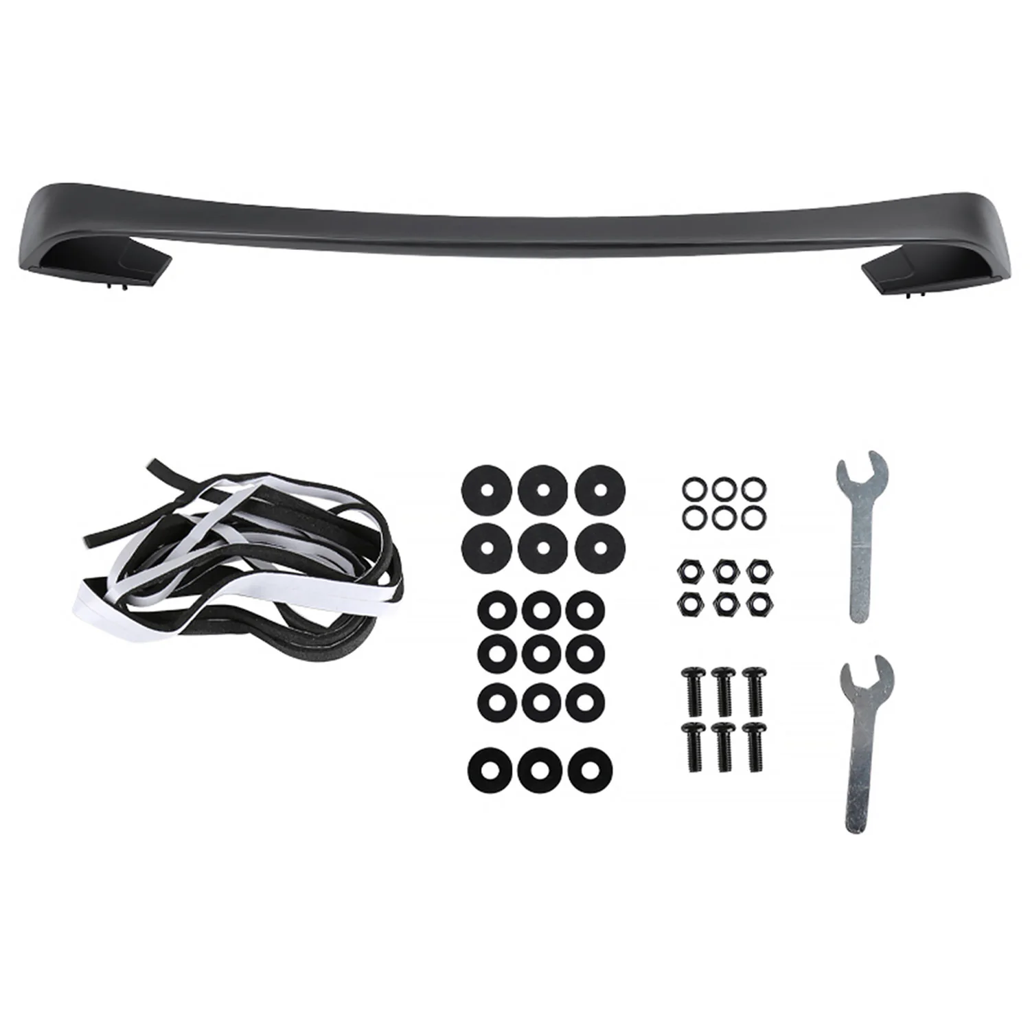 2015-2022 Ford Mustang Matte Black ABS GT350R Style 3PC Rear Spoiler Wing - Image 9