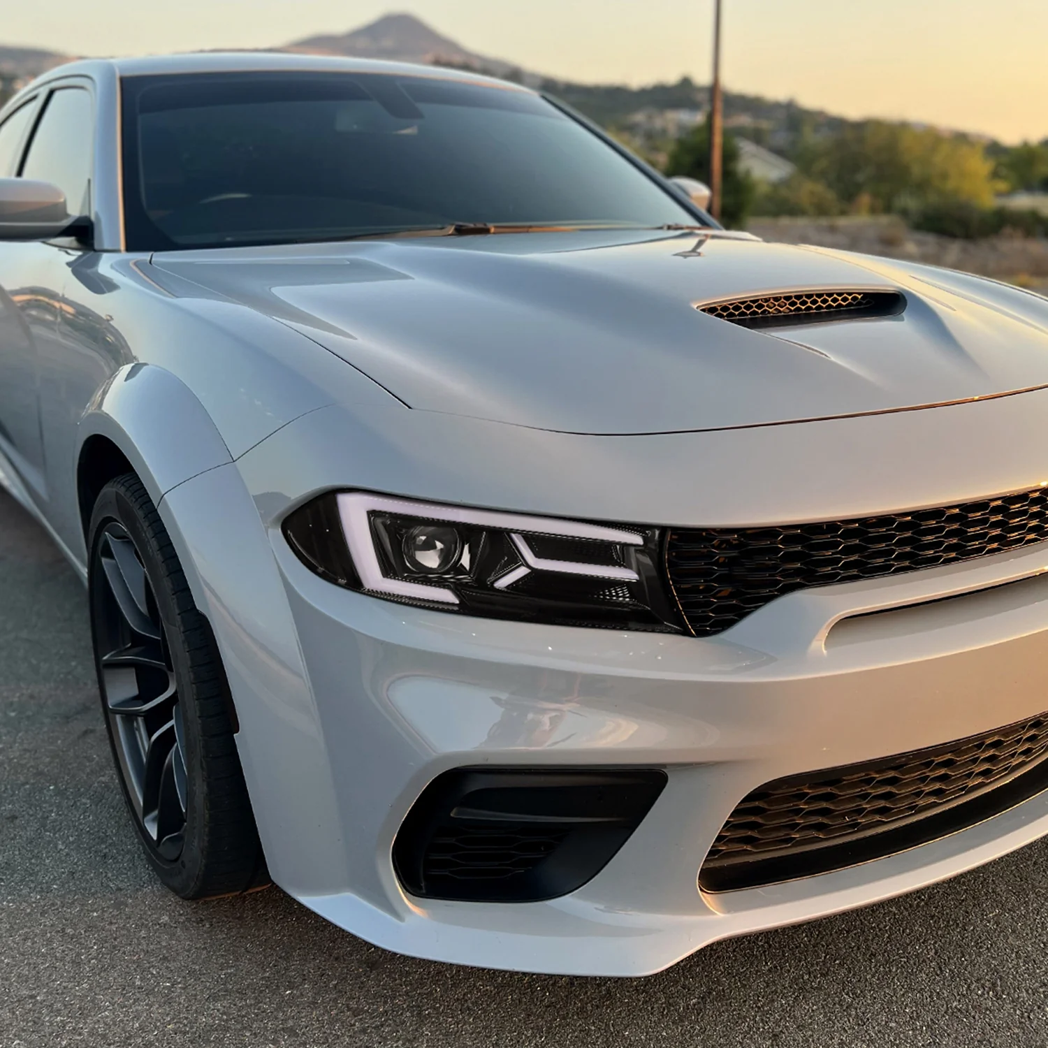 2015-2023 Dodge Charger LED Projector Headlights LED Turn Signal Jet Black - Image 10