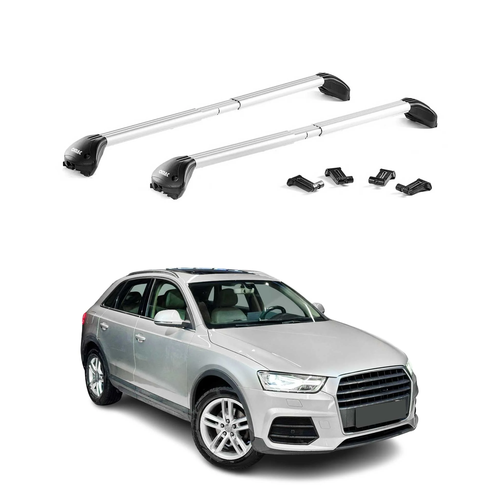 2015-2026 Audi Q3 Roof Rack Cross Bars Silver