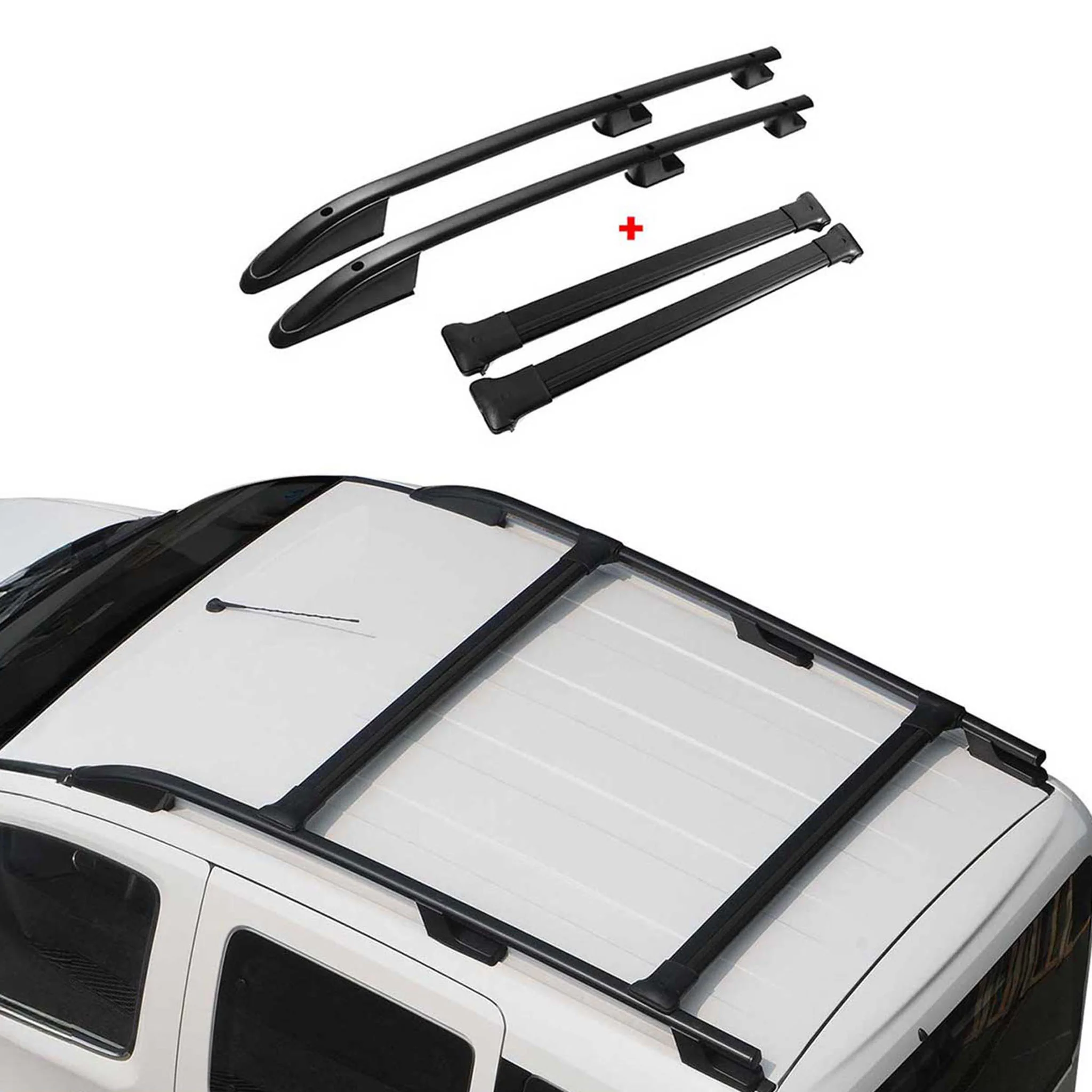 2015-2026 Ford Transit L3 Long Extended Roof Racks & Roof Rack Rails Black - Image 5