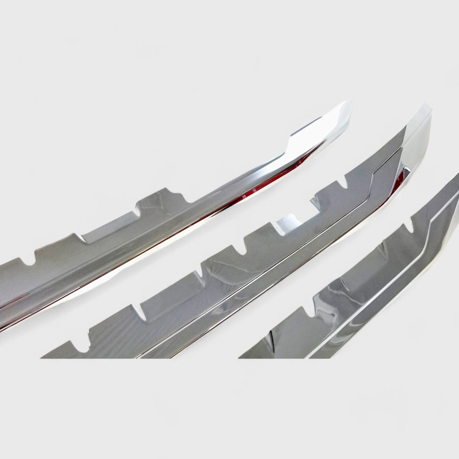 2016-2018 Chevrolet Silverado 1500 Grille Overlay Chrome 3Pcs ABS Plastic - Image 2