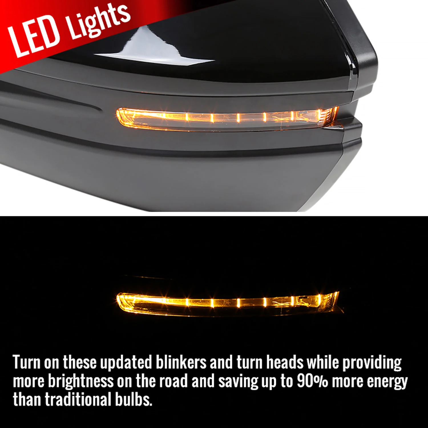 2016-2018 Honda Civic Black 7Pin Heated Side Mirror LED Turn Signal Driver - Image 2