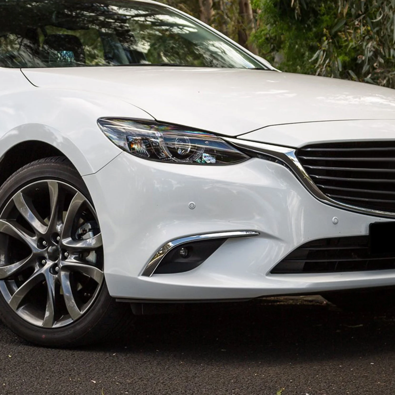 2016-2018 Mazda 6 Sedan 6500K LED Projector Fog Lights Kit Chrome/Clear Lens - Image 10