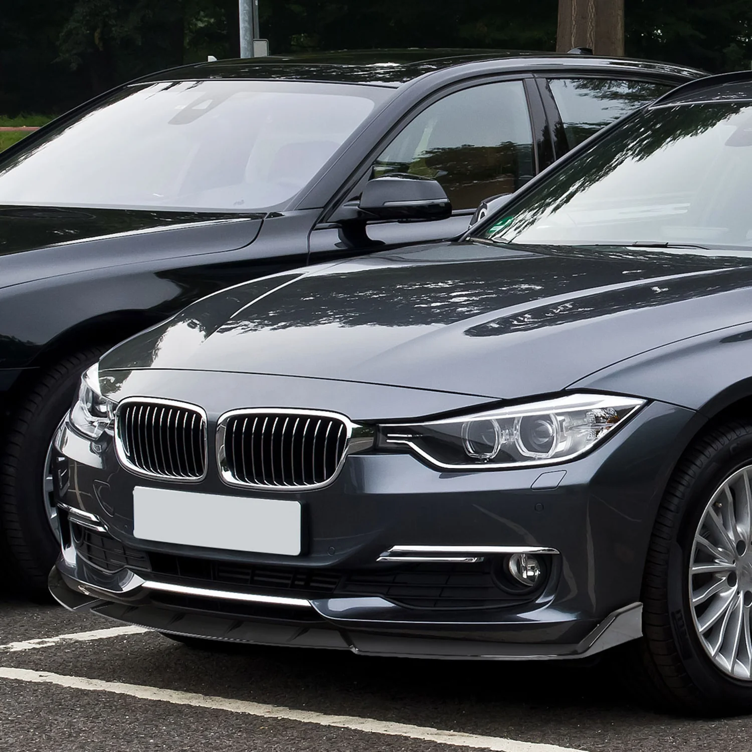 2016-2019 BMW 3 Series F30/F35 Glossy Black Polypropylene 3Pcs Bumper Lip - Image 10