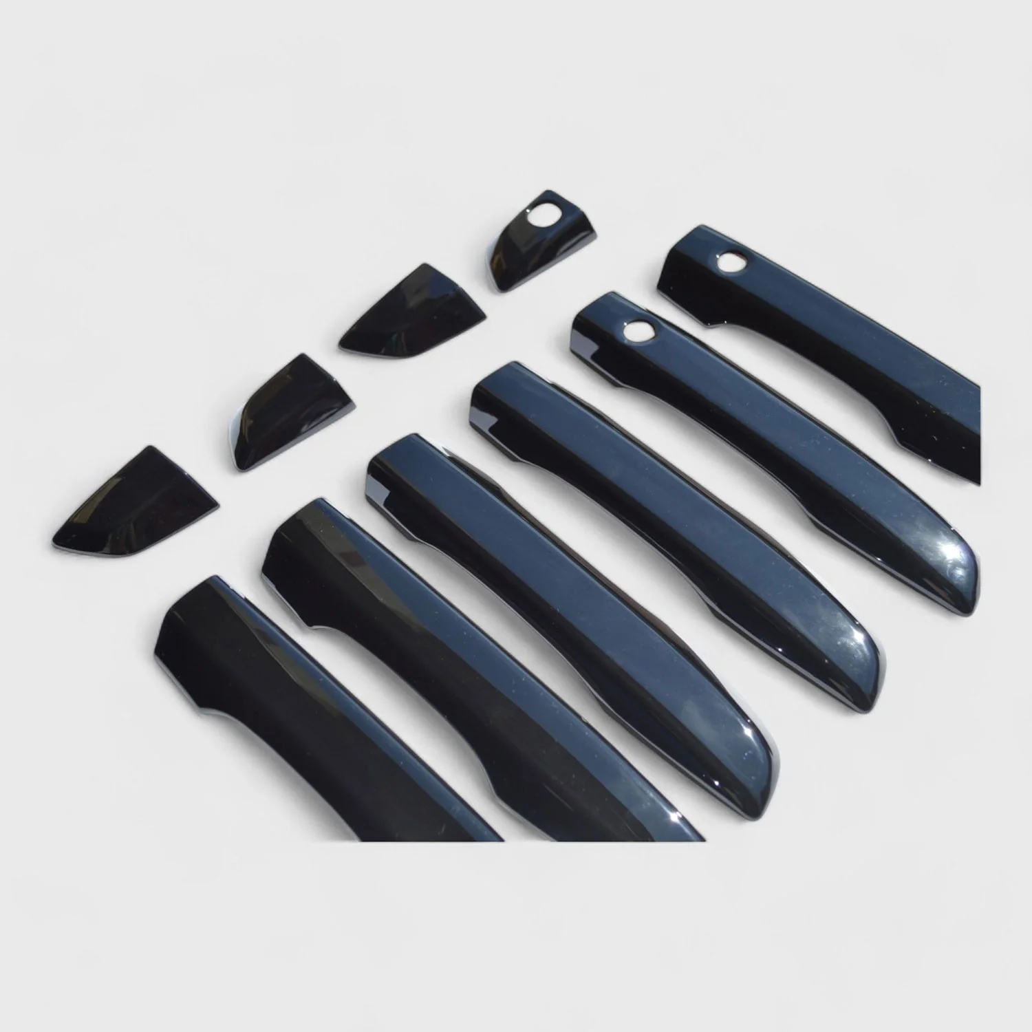 2016-2021 Honda Civic Door Handle Cover Gloss Black 10Pcs ABS Plastic - Image 2