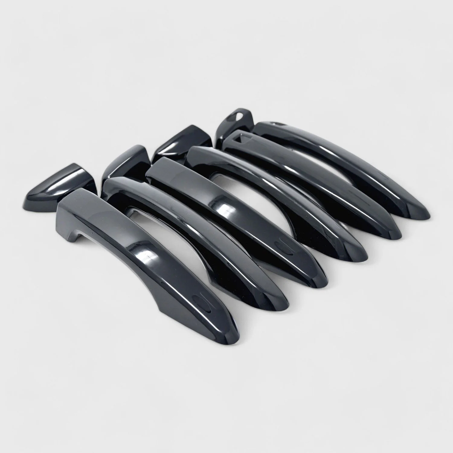 2016-2021 Hyundai Tucson Door Handle Cover Gloss Black 10Pcs ABS Plastic - Image 2