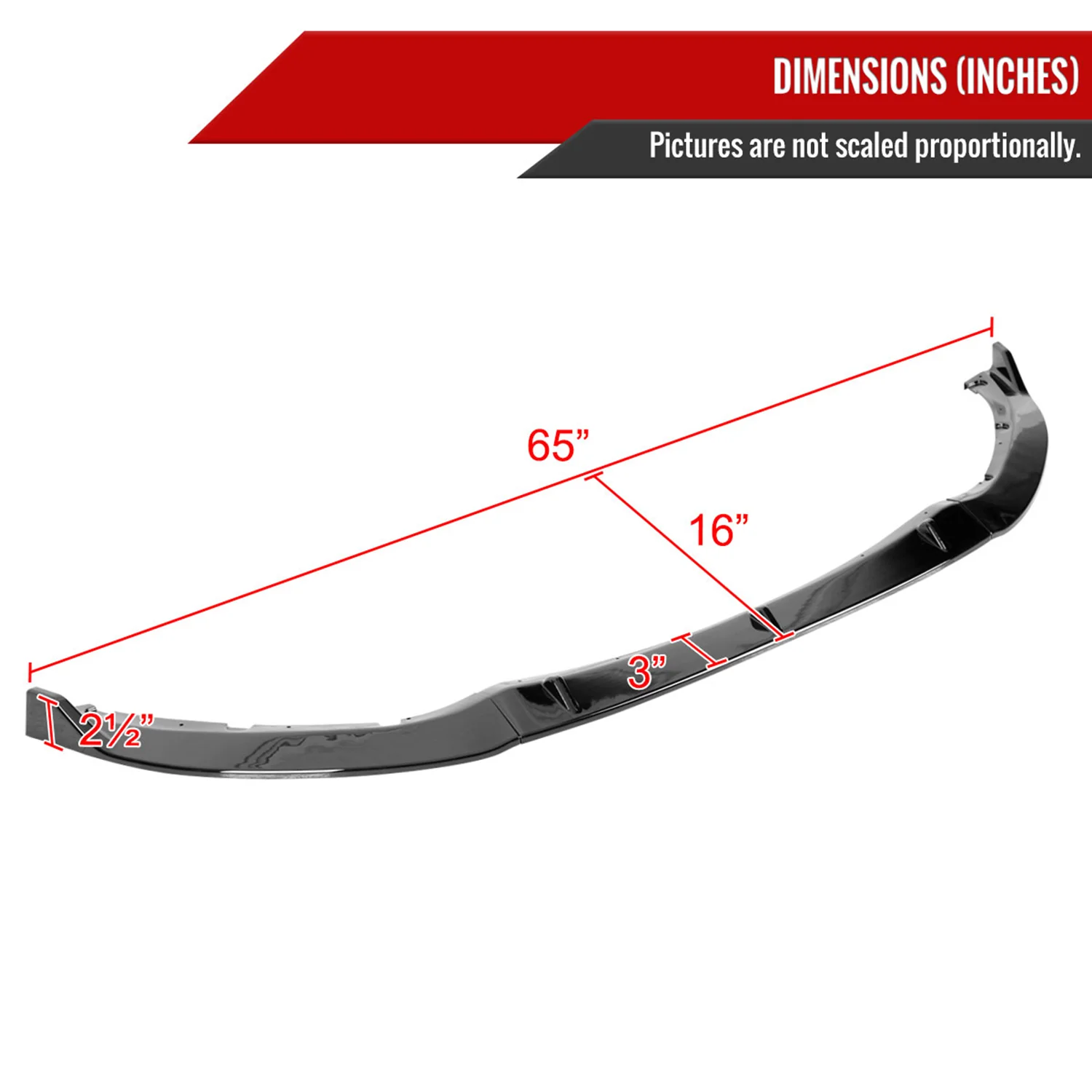 2016-2021 Mazda Miata MX-5 Glossy Black 3PC Front Bumper Lip Splitter Kit - Image 2