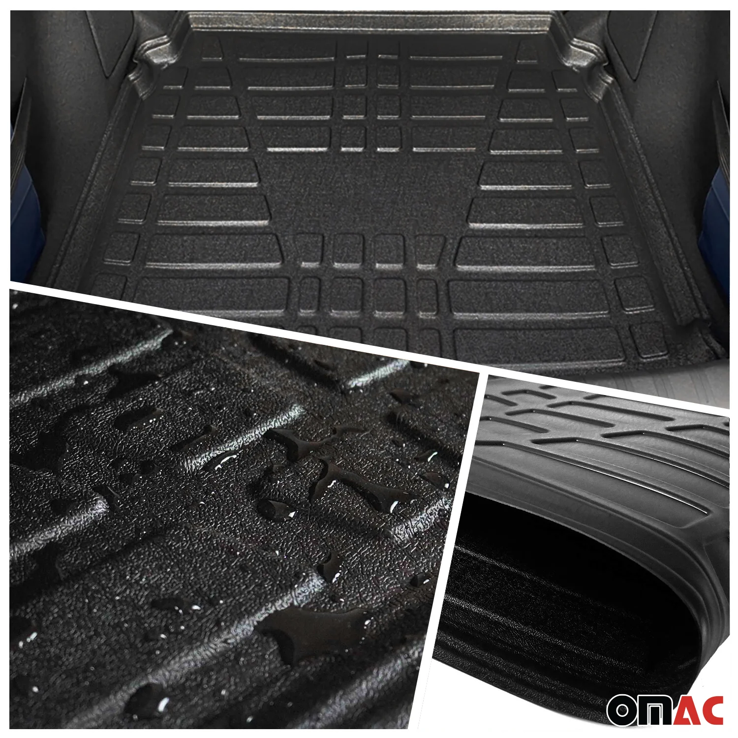 2016-2022 Honda HR-V 2.gen Floor Mats & Cargo Liner Full Set All Weather Black - Image 3