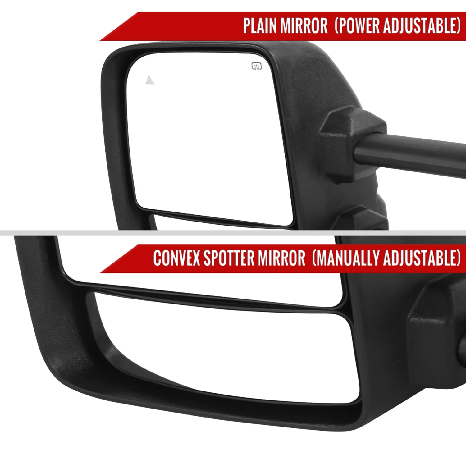 2016-2022 Nissan Titan BSM & Manually Extendable Towing Mirrors Clear Lens - Image 6