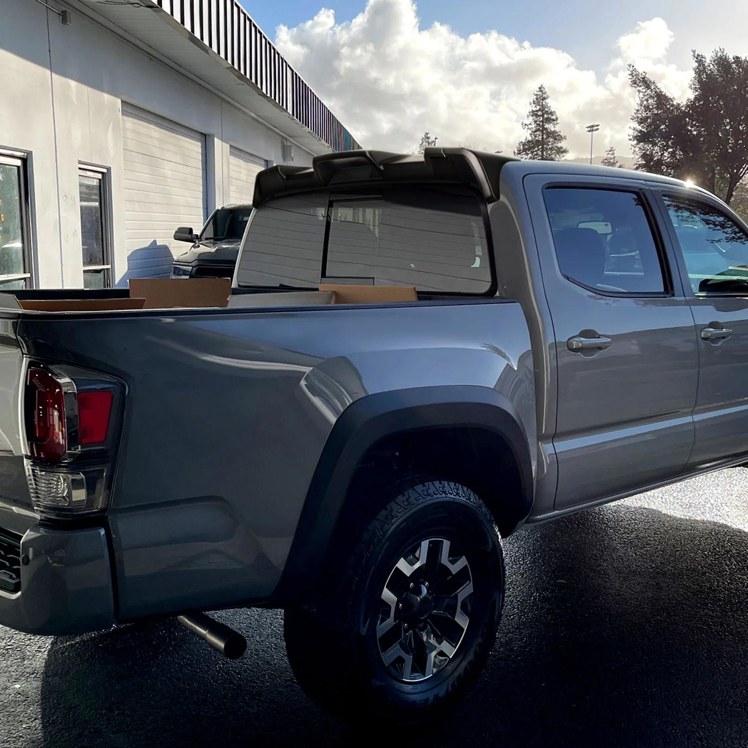 2016-2022 Toyota Tacoma Rear Roof Matte Black Truck Spoiler Wing Kit - Image 10