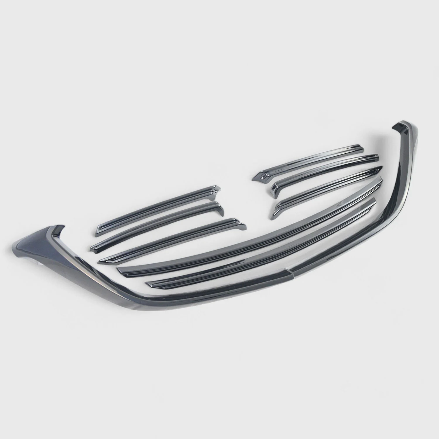 2016-2023 Mazda CX-9 Grille Overlay Gloss Black 10Pcs ABS Plastic - Image 2